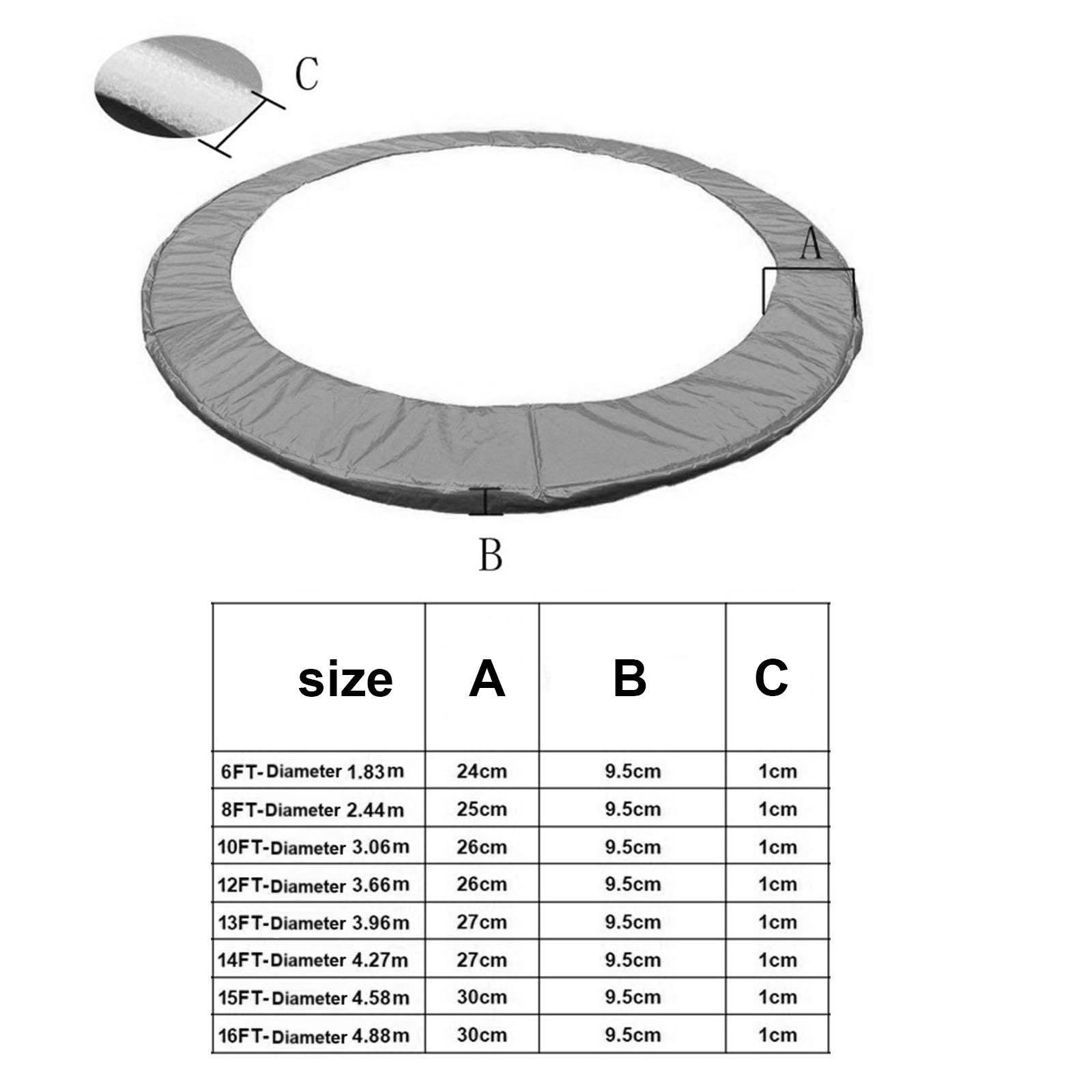 Heavy-Duty Round Trampoline Spring Cover - Thick, Tear-Resistant Safety Pad for Frame Protection | Durable Trampoline Accessories for Outdoor Play & Exercise