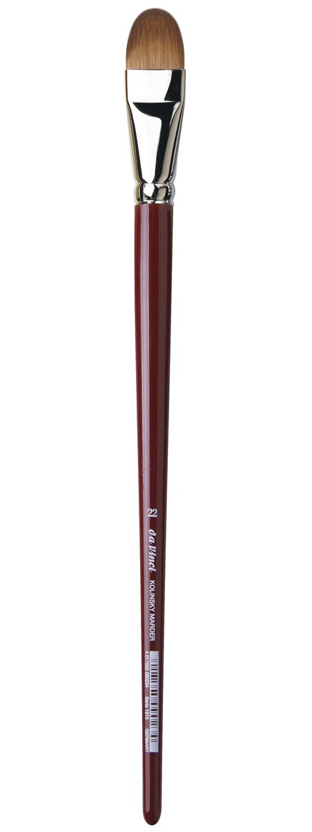 Premium Kolinsky Red Sable Oil & Acrylic Paint Brush - Da Vinci Series 1815 Filbert Size 22 - Perfect for Fine Art, Canvas Painting & Professional Artists