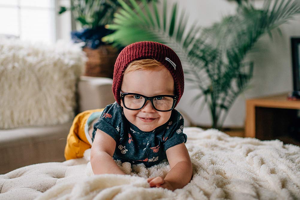 Adorable Baby Boy's Striped Beanie Hat - Soft Knit Winter Newborn Cap for Boys 0-24 Months - Perfect for Photoshoots, Outdoor Adventures & Cold Weather Protection