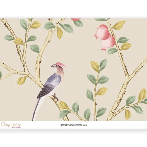 Premium Pomegranate Peel and Stick Wallpaper Mural - Self-Adhesive Removable Wall Decor for Living Room, Bedroom, Nursery | Easy DIY Home Decoration