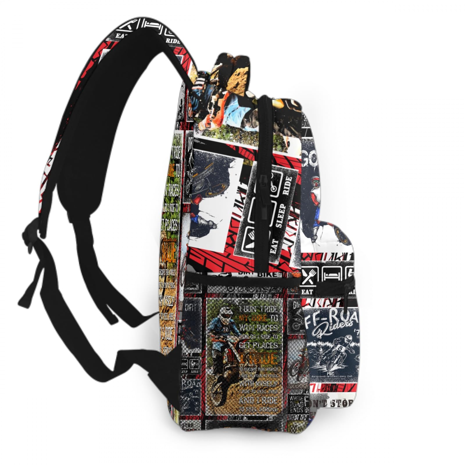 Nerxy Kids Motorcycle Backpack - Dirt Bike Themed School Bag for Boys & Girls - Waterproof Motocross Bookbag for Cycling, Hiking & Outdoor Adventures - Perfect Bike Gift for Back to School & Sports