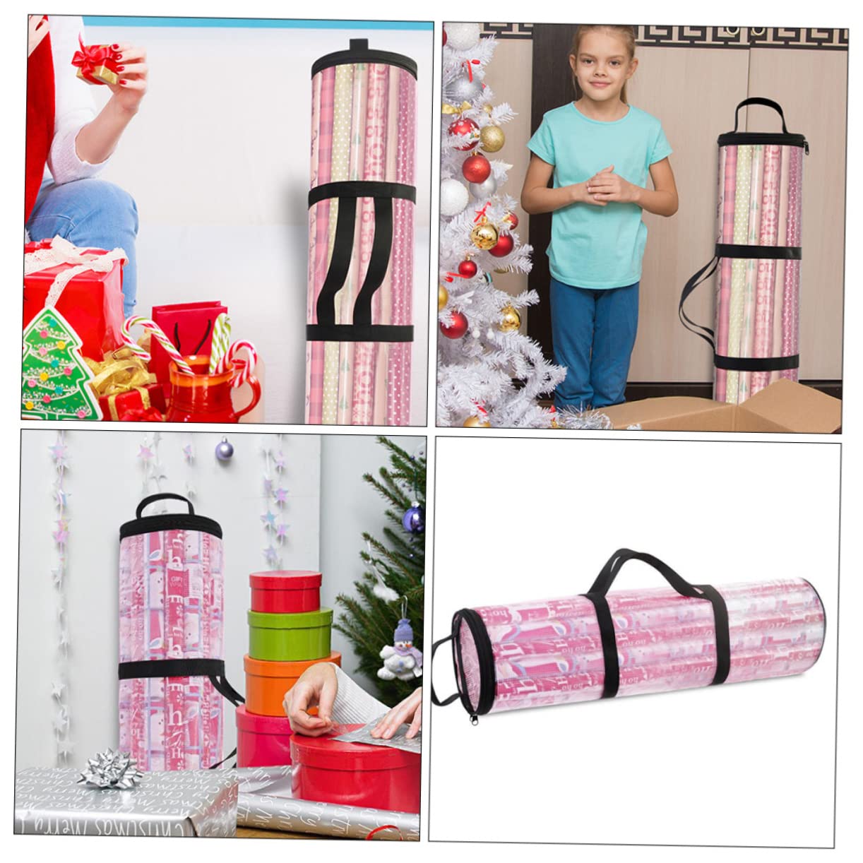 Christmas Wrapping Paper Storage Bags - Roll Paper Organizer for Holiday Gift Wrapping, Packing Supplies & Home Organization - Perfect for Xmas, Birthdays & Party Gift Wrapping Accessories