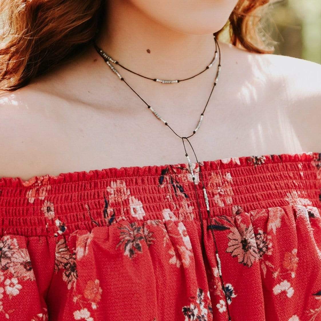 Authentic Hill Tribe Silver Lariat Necklace - Handmade Thai Tribal Jewelry for Women | Perfect for Boho, Layering & Special Occasions