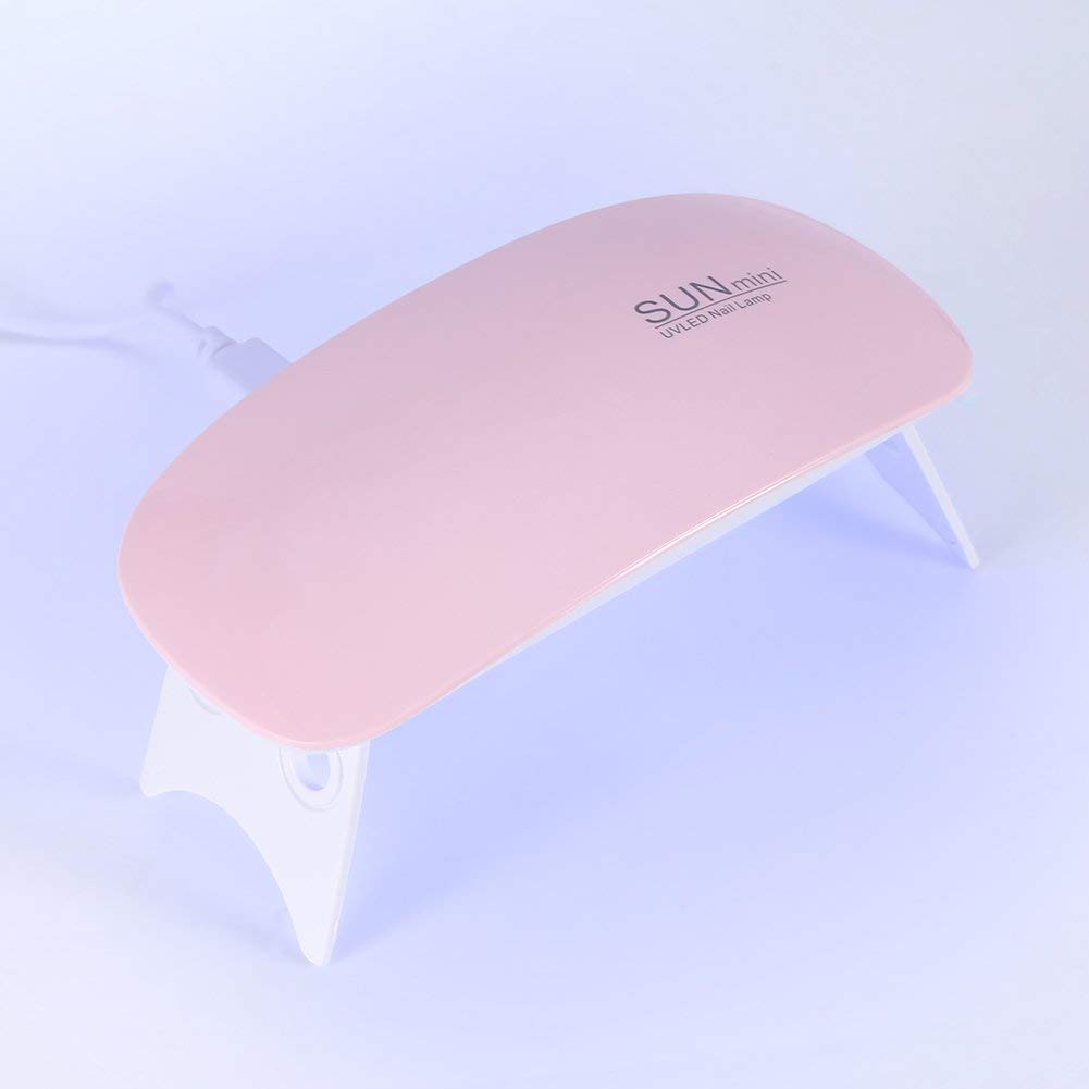 URBANMAC Mini UV LED Nail Lamp - 6W Portable USB Nail Dryer for Gel Polish Curing, 2 Color Options - Perfect for Home Manicure, Nail Art & Salon Use (02)