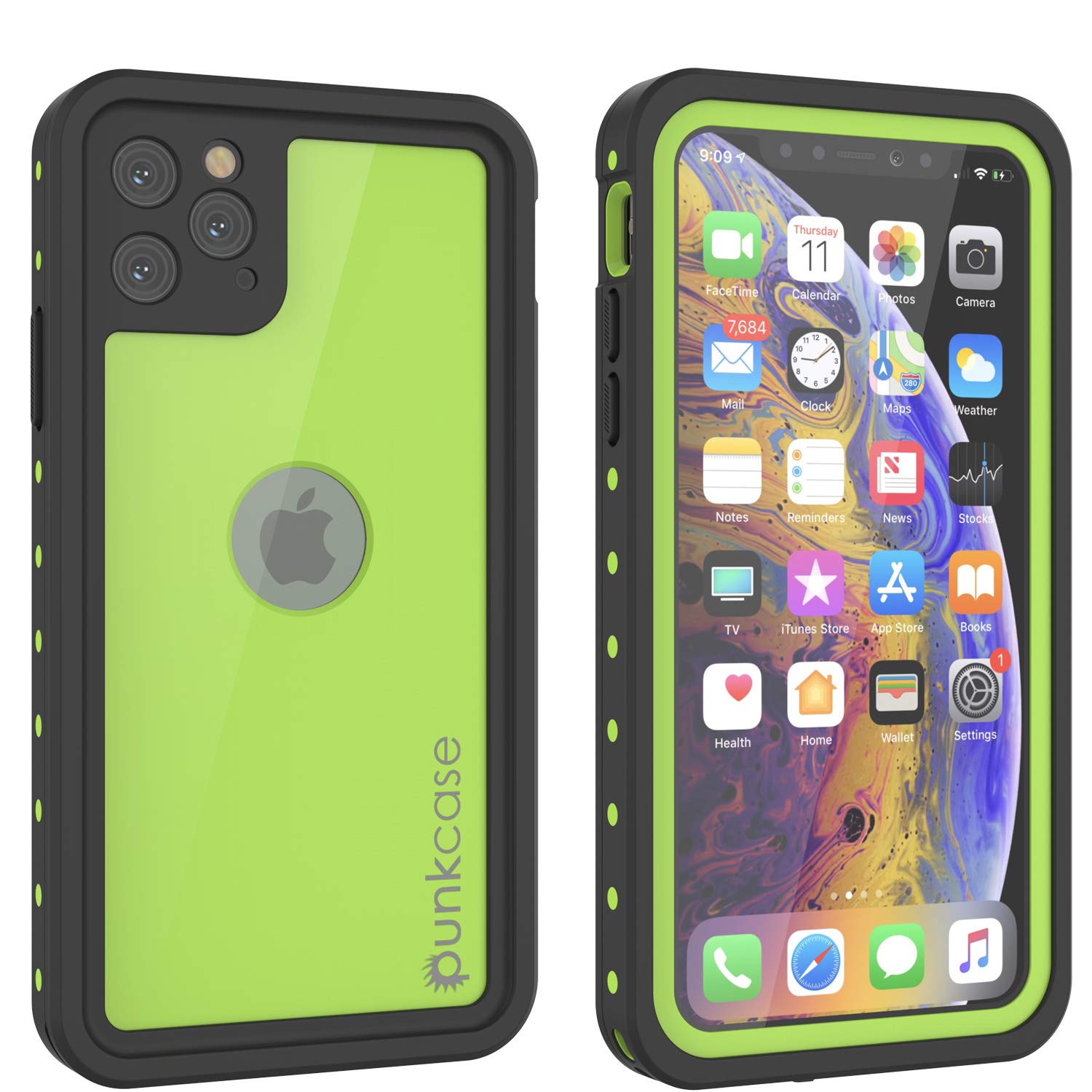 Punkcase iPhone 11 Pro Max Waterproof Case - IP68 Certified Slim Fit Shockproof Cover with 360° Full Body Protection for Apple iPhone 11 Pro Max (Green) | Perfect for Outdoor Adventures, Sports & Extreme Conditions