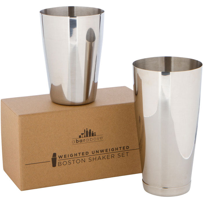 Premium Stainless Steel Cocktail Boston Shaker Bar Set - Professional Mixing Tool for Bartenders, Home Bars & Cocktail Enthusiasts - Perfect for Mojitos, Martinis & Whiskey Sours