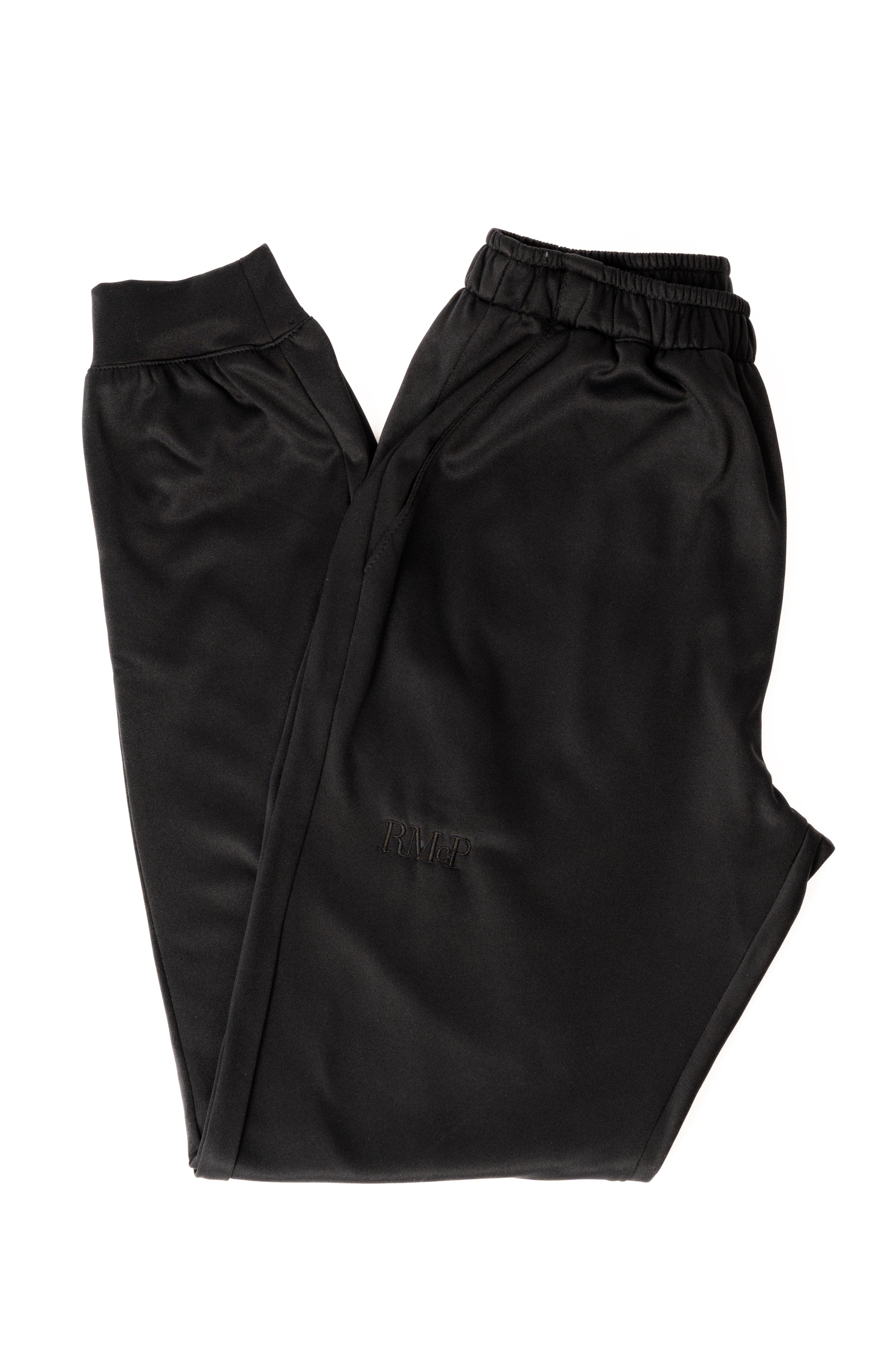 Men's Black Athletic Track Pants - Lightweight, Comfortable & Breathable for Running, Gym & Casual Wear