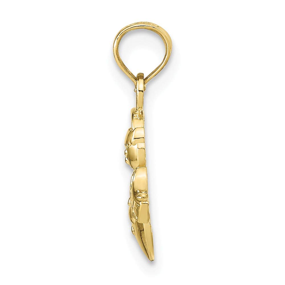 10K Yellow Gold Snowman Charm Necklace with 18