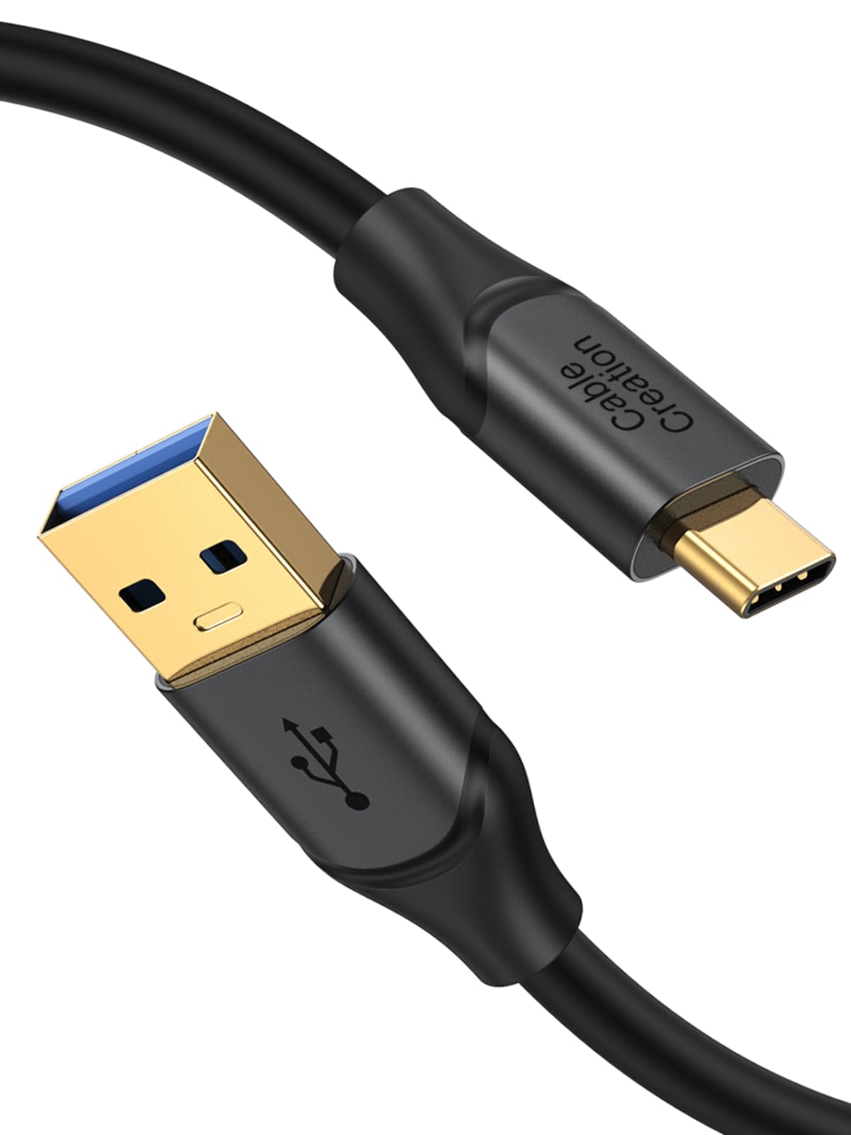 CableCreation USB C to USB A Cable 3.3FT (1m) - 10Gbps High-Speed Data Transfer & 3A Fast Charging - USB 3.2 Gen2 Compatible with MacBook Pro, iPad, Samsung S21, External SSD - Durable Black Cable for Home, Office & Travel