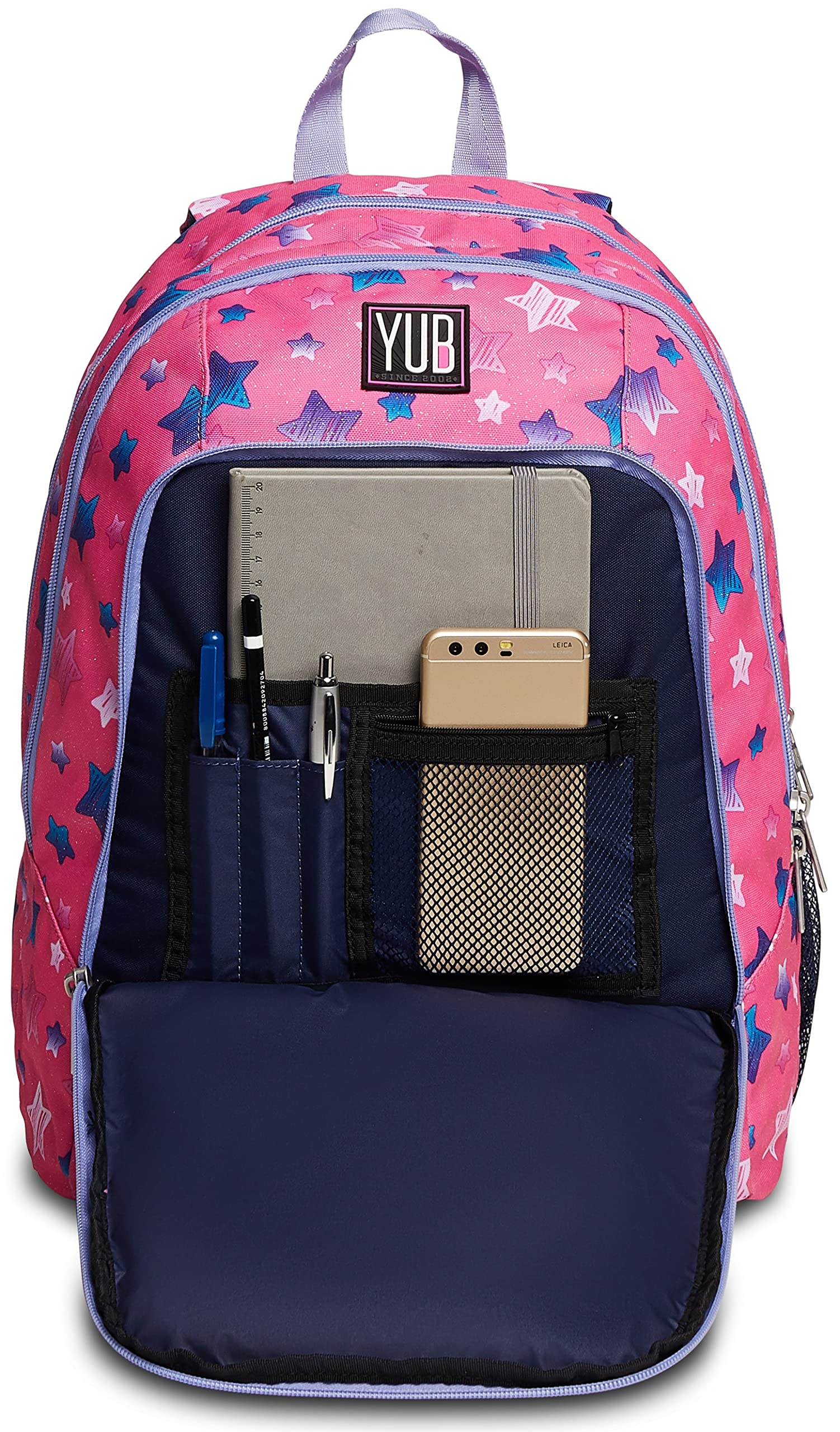 YUB Glitter Backpack for Girls - 31L School & Leisure - Pink