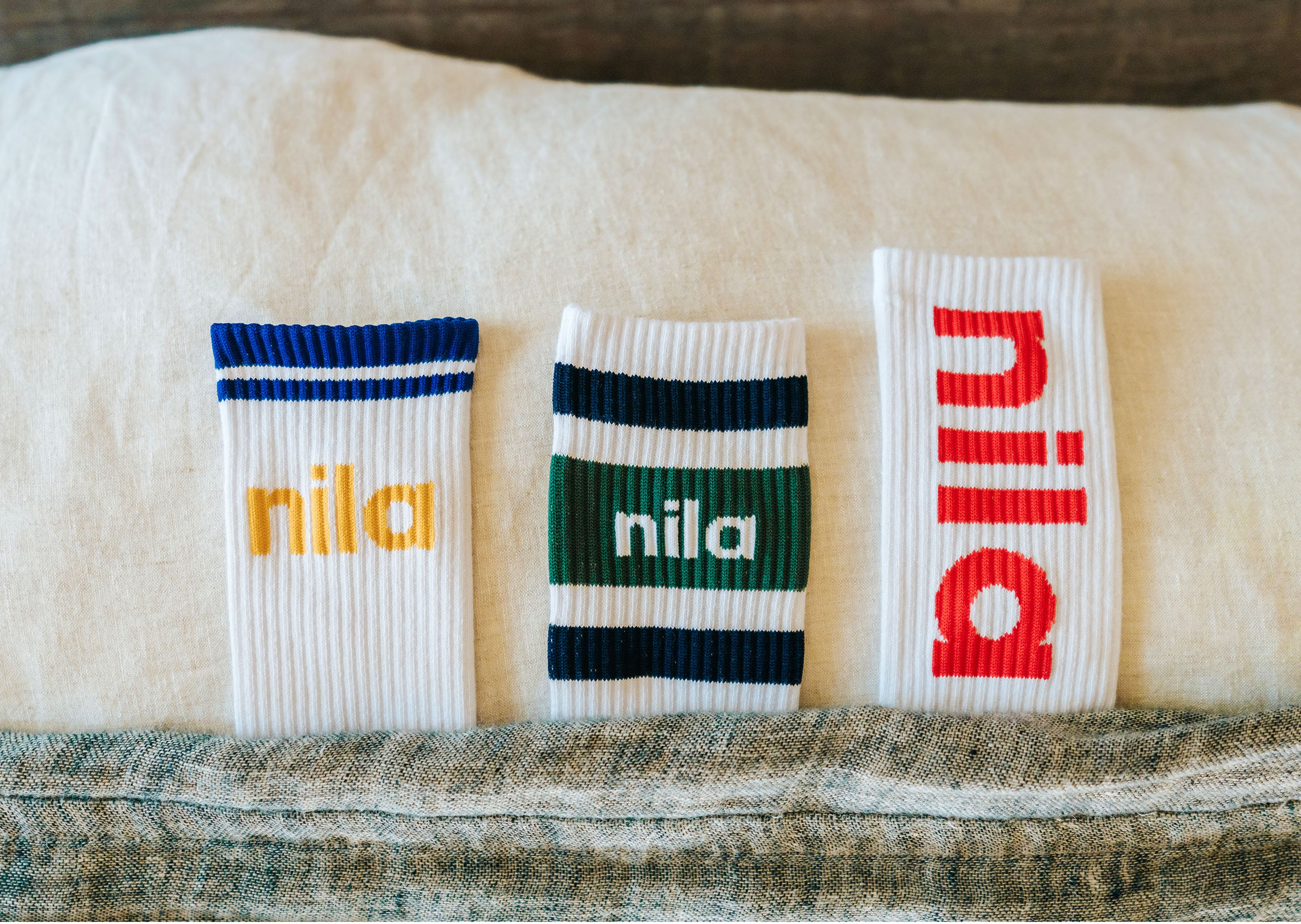 NILA Tech Varsity Crew Socks 3-Pack - Comfortable Athletic Socks for Men & Women - Perfect for Running, Gym, Sports & Casual Wear