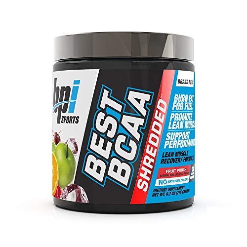 Bpi Sports Best BCAA Shredded Supplement - Fruit Punch Flavor for Muscle Recovery & Fat Loss | Pre-Workout & Post-Workout Drink for Athletes & Fitness Enthusiasts