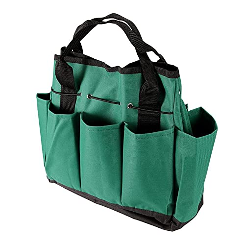 8-Side Multi-Pocket Tool Organizer Bag - 600D Oxford Fabric Portable Waist & Garden Tote with Handle - Perfect for Gardening, Landscaping & DIY Projects