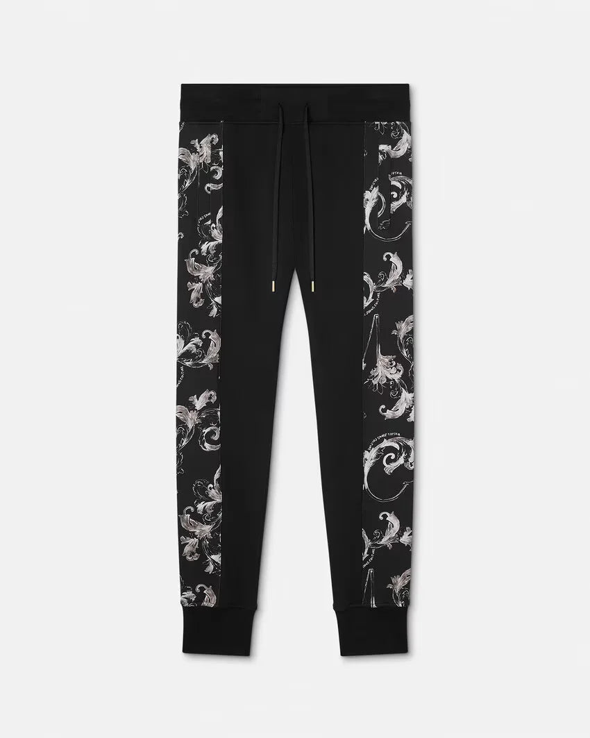 Versace Jeans Couture Outline Barocco Sweatpants for Men - Luxury Designer Joggers with Baroque Print | Perfect for Casual Wear, Gym & Street Style Fashion