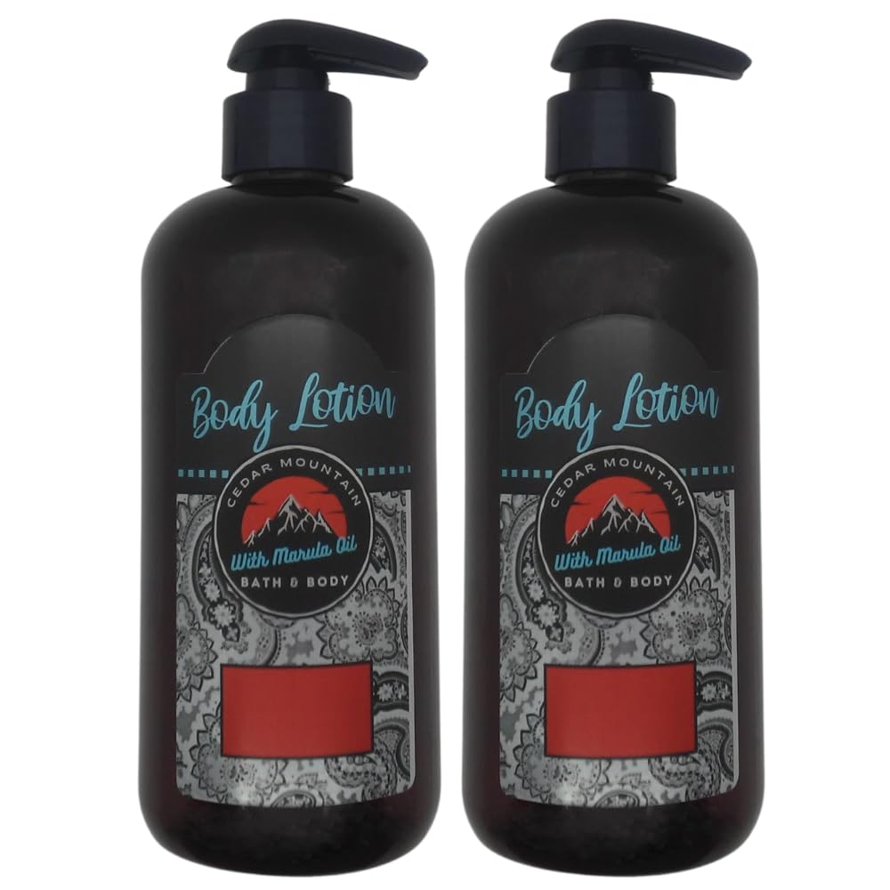 Premium Cedar Mountain White Chocolate & Watermelon Scented Body Lotion with Marula Oil - 16 Oz (2 Pack) - Hydrating Moisturizer for Dry Skin, Perfect for Daily Use & Gift Giving