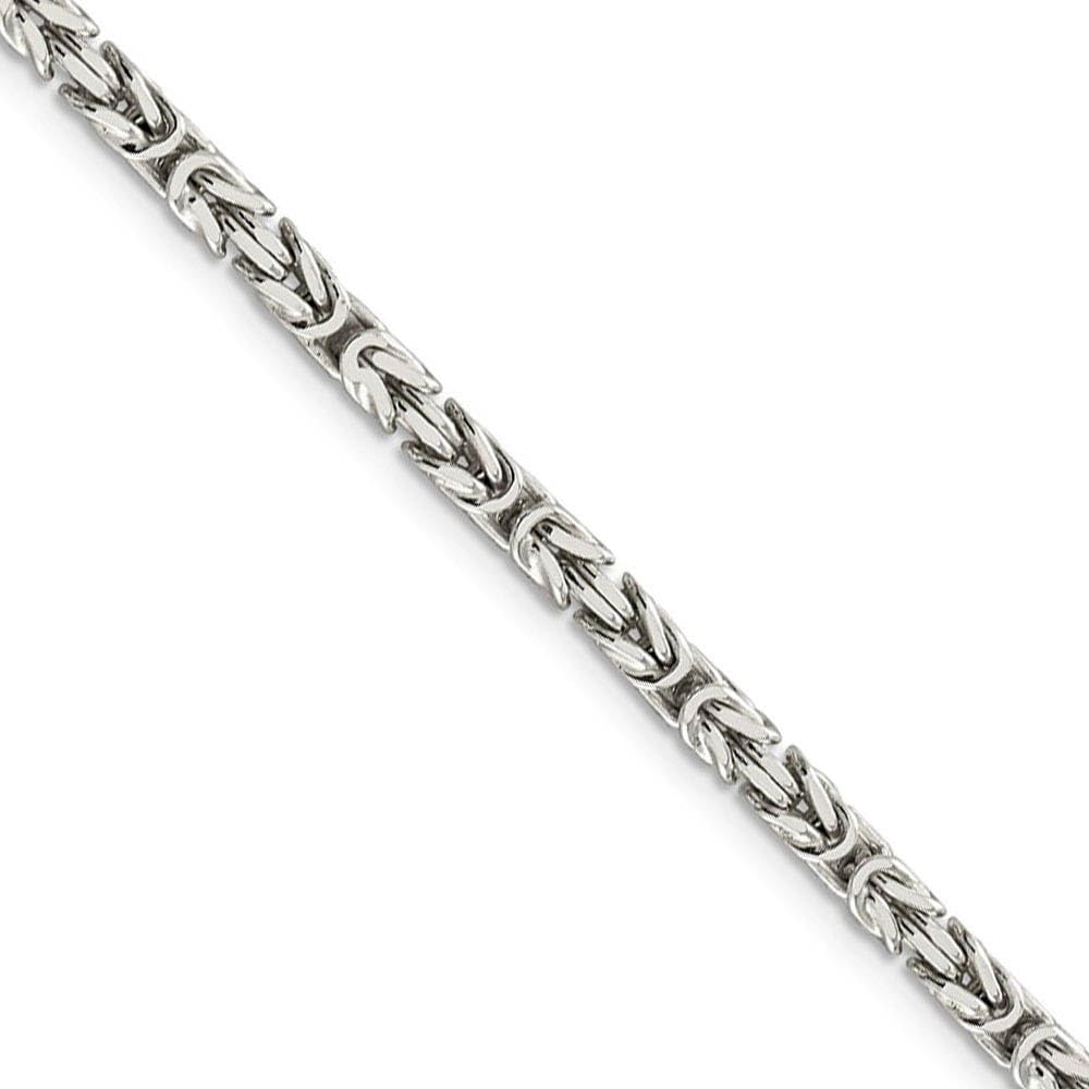 Sterling Silver Byzantine Chain Necklace 3.25mm - Elegant Jewelry for Women