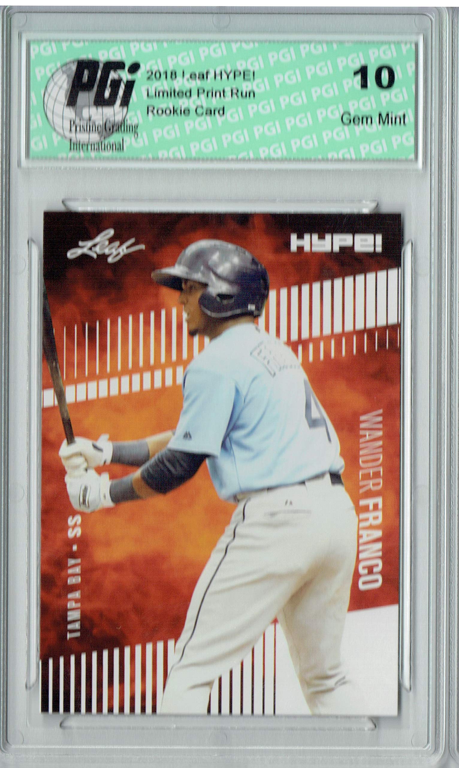 Wander Franco 2018 Leaf HYPE! #2 Rookie Card Lot - PGI 10 Graded - Collectible Baseball Cards for Fans & Investors | Perfect for Display, Trading, and Sports Memorabilia Collections