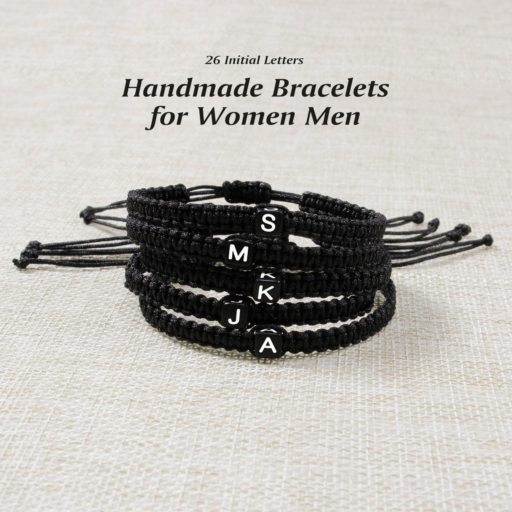 Handmade Letter U Initial Charm Bracelet for Women - Best Friend Rope Braided Jewelry, Unique Birthday Gift for Her, Perfect for Daily Wear, Special Occasions, and Thoughtful Surprises