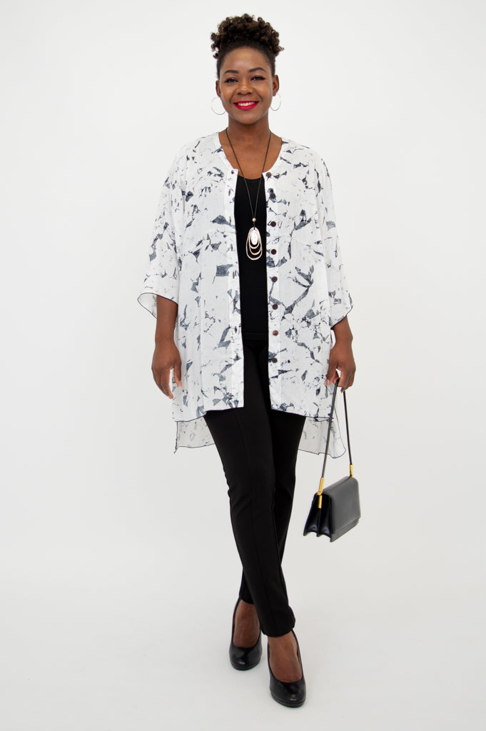 Darla Blouse Women's Fashion Top - Elegant BW Sky Color for Office, Party & Casual Wear