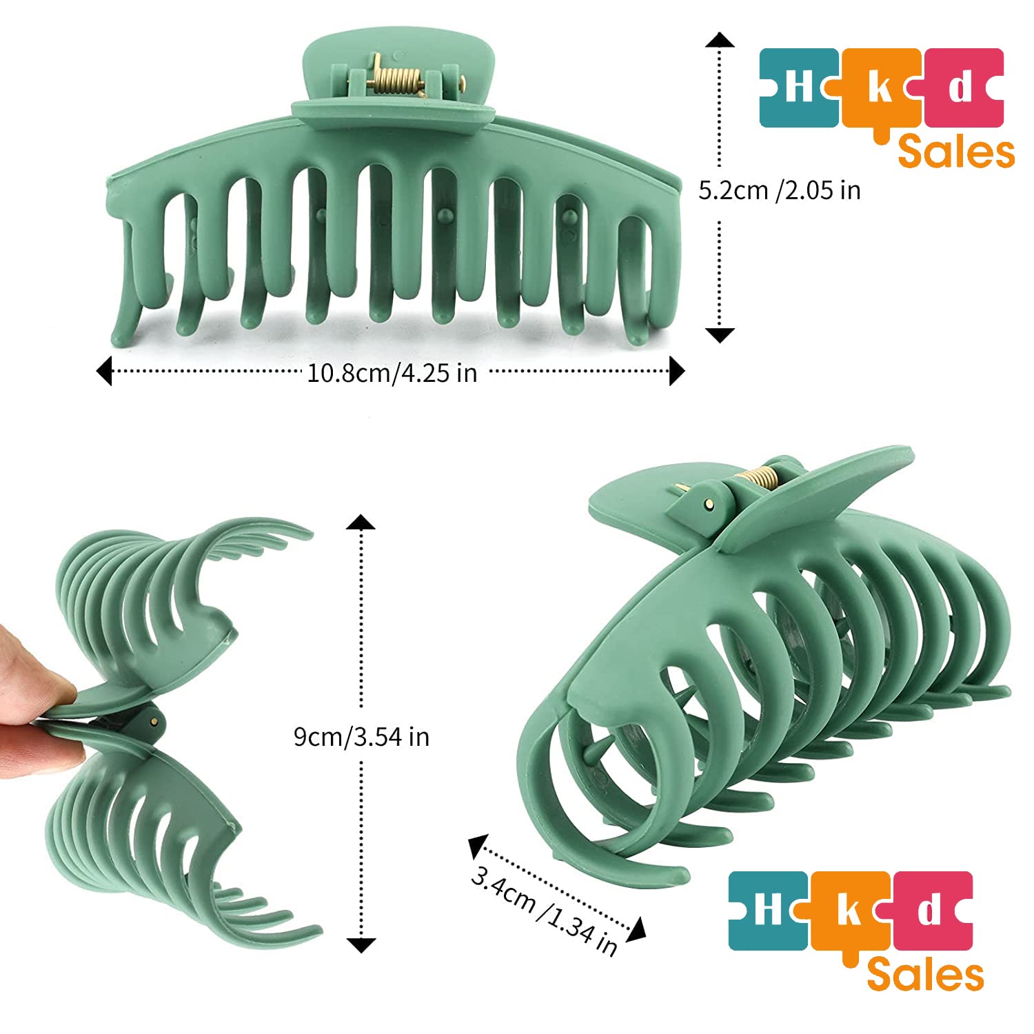 Stylish Acrylic Large Hair Clips for Women - 4