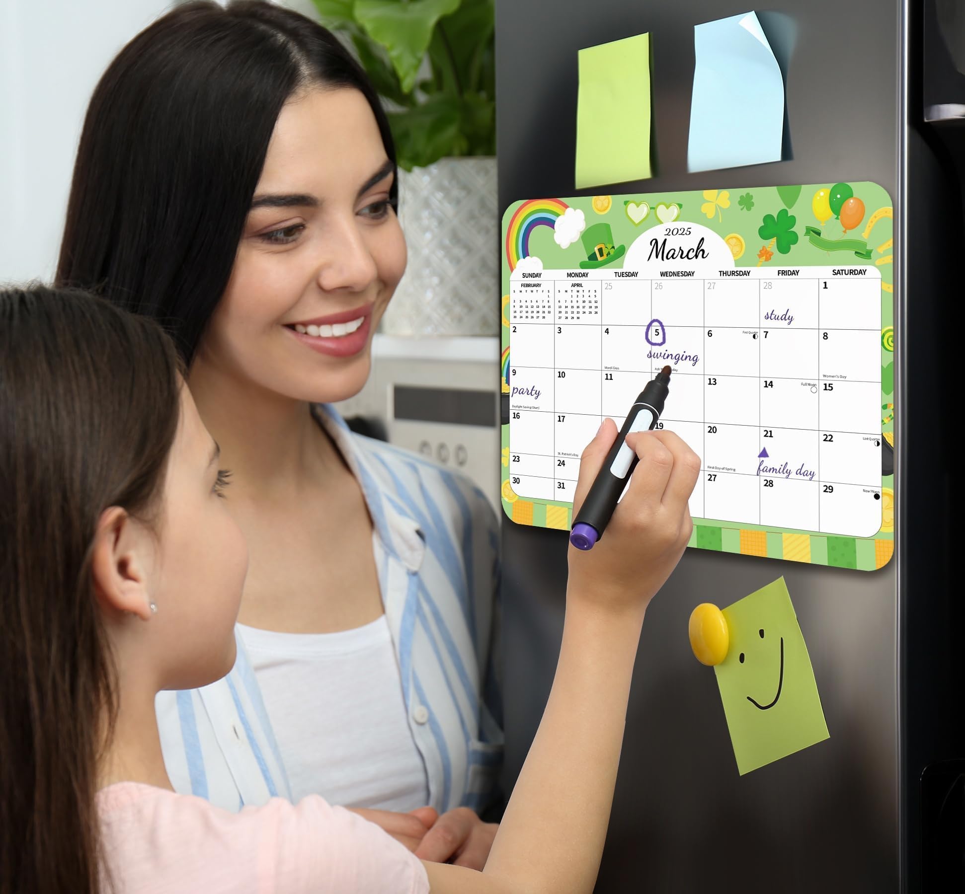 2025 Magnetic Refrigerator Calendar - 14 Month Planner (November 2024 to December 2025) | 8x10 Inch Fridge Wall Organizer with Seasonal & Holiday Designs | Perfect for Home, Office & Kitchen Organization | Great Gift Idea for Housewarming & Holidays