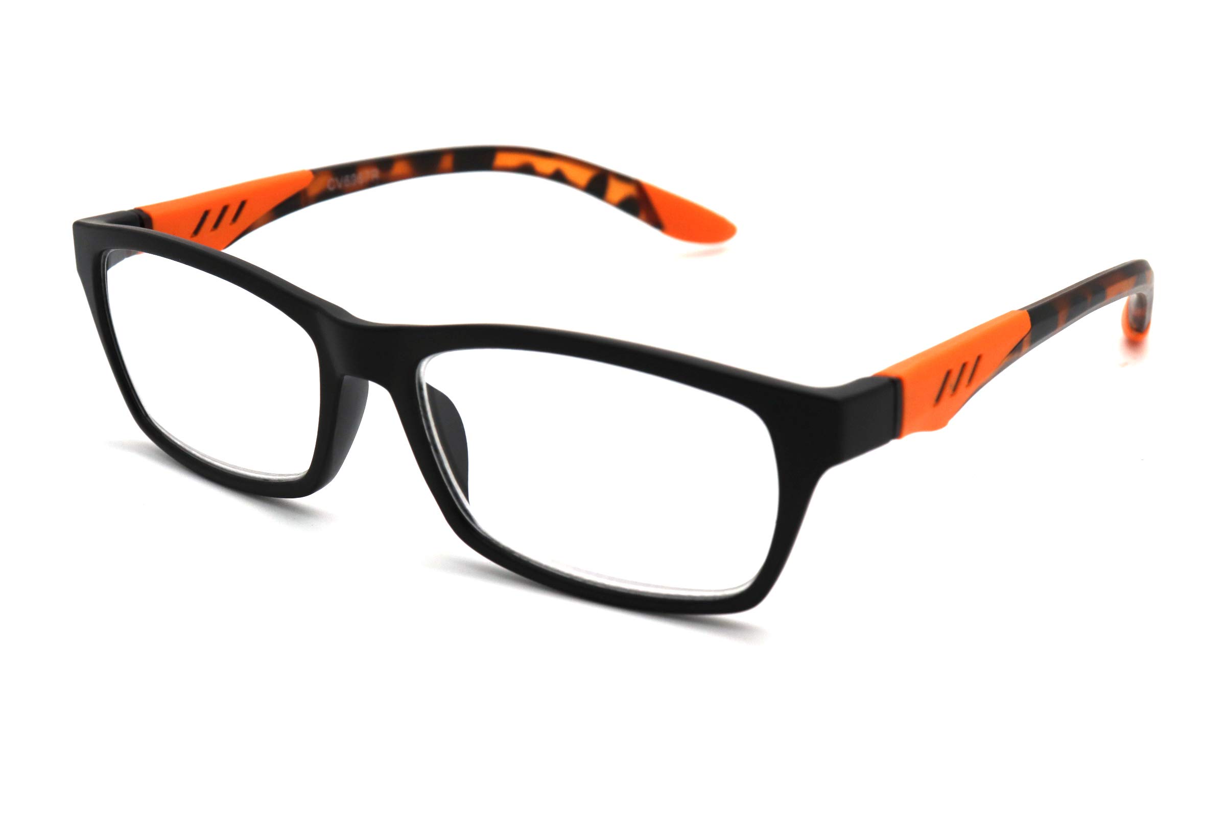 ColorViper Double Injection Lightweight Reading Glasses (+1.00 to +4.00) with Free Case - Perfect for Reading, Computer Work & Crafts | Blue Light Blocking & Anti-Glare Lenses