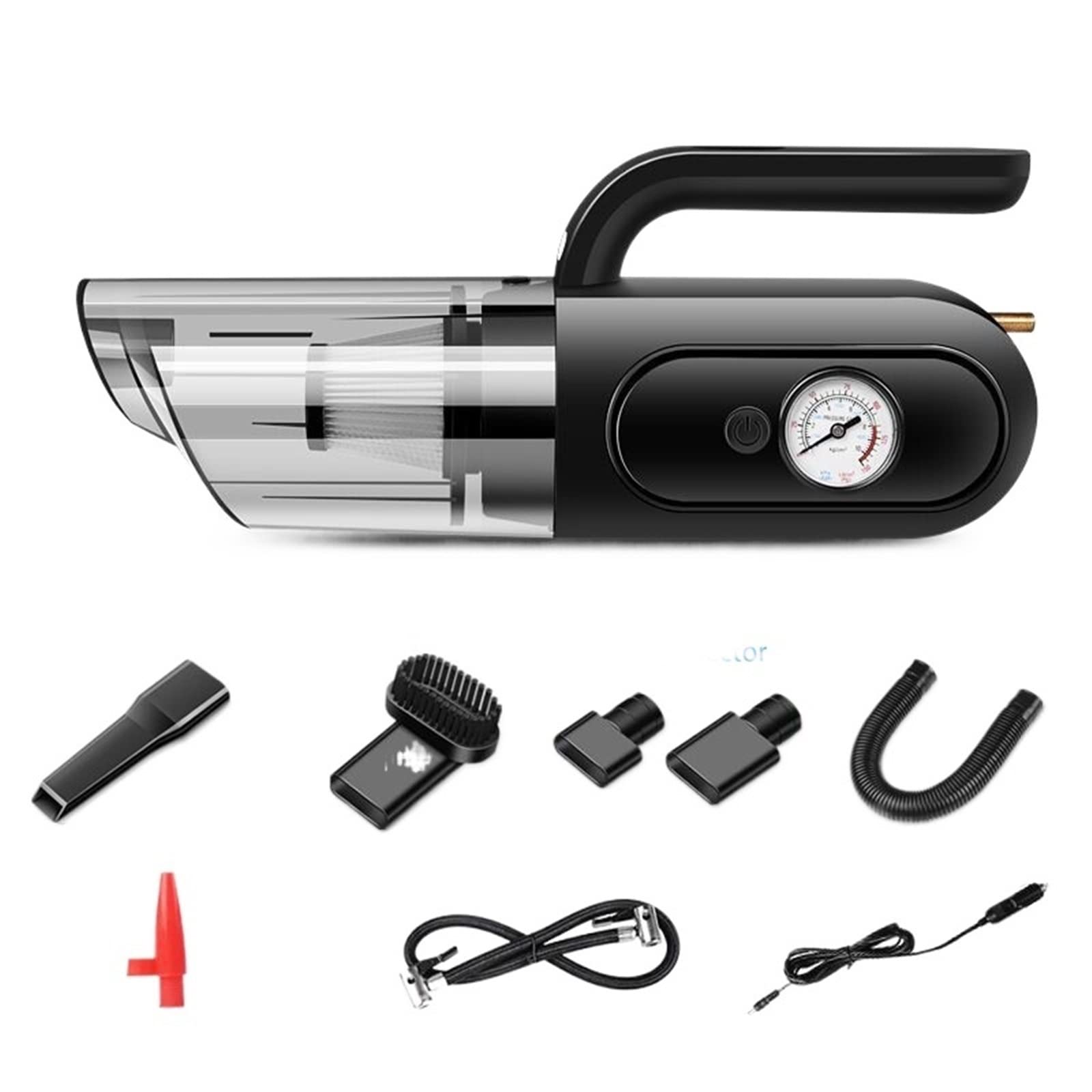 Tantisy 4-in-1 250W 25000PA Handheld Car Vacuum Cleaner with LED Light - Powerful Wet/Dry Vacuum for Auto, Home & Office - Ideal for Car Seats, Computer Keyboards & Interior Cleaning (White)