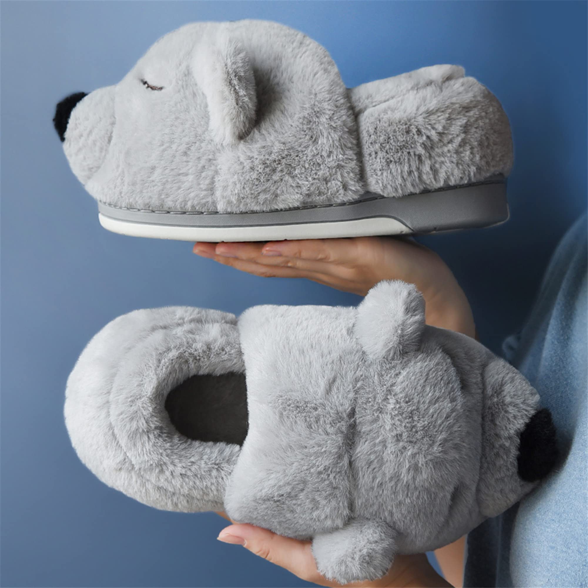 LANFIRE Women's Bear Slippers - Cozy Fuzzy Animal House Shoes, Soft Plush Winter Warm Slippers for Indoor Comfort - Perfect for Lounging at Home, Gift Giving & Cold Weather Wear