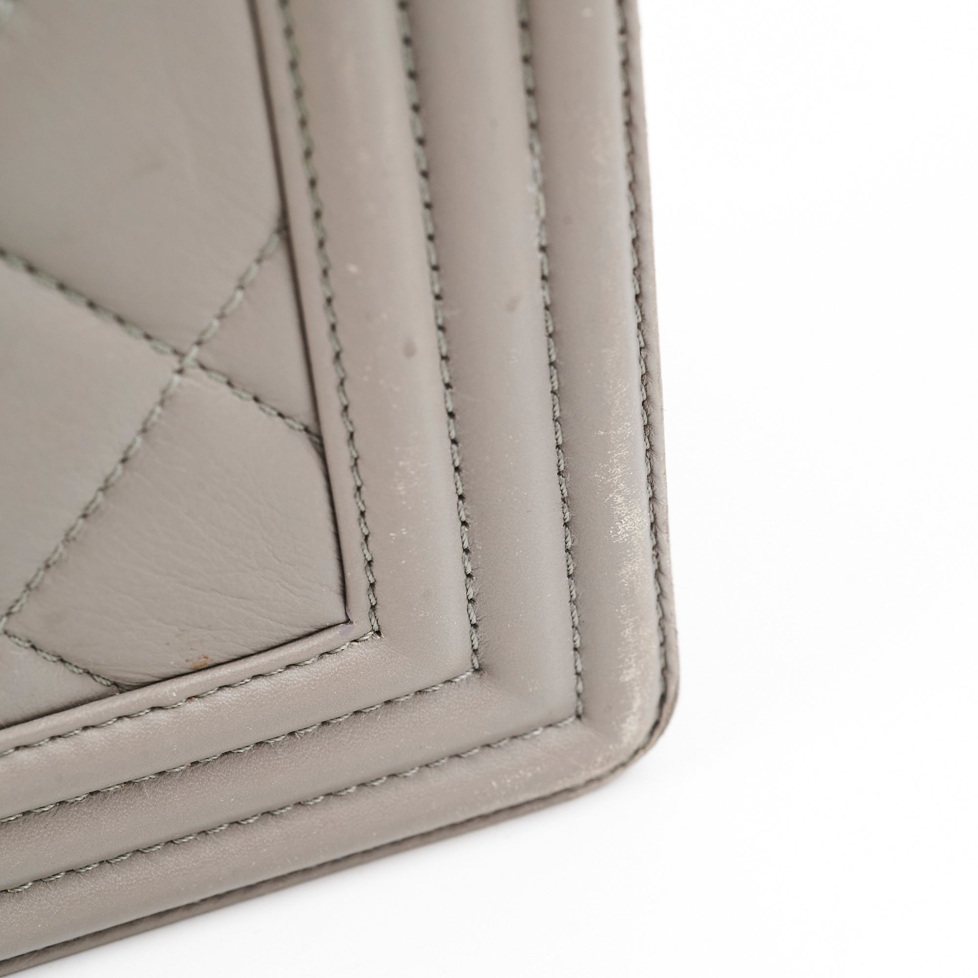Chanel New Boy Lambskin Grey Leather Handbag - Luxury Designer Crossbody Bag for Women | Perfect for Evening Parties, Date Nights & Special Occasions
