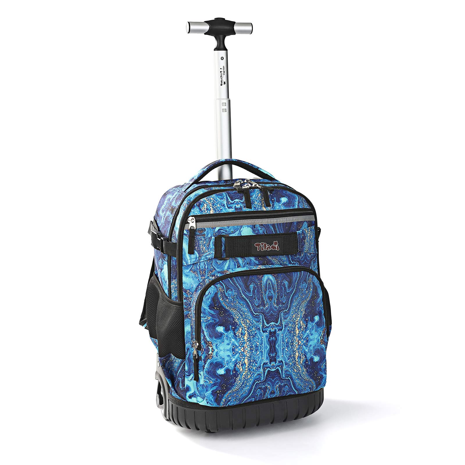 Tilami 18 Inch Rolling Backpack with Wheels - Durable Wheeled Backpack for School, College, Travel & Daily Use - Perfect for Students, Boys & Girls - Ideal for Commuting, Air Travel & Campus Life
