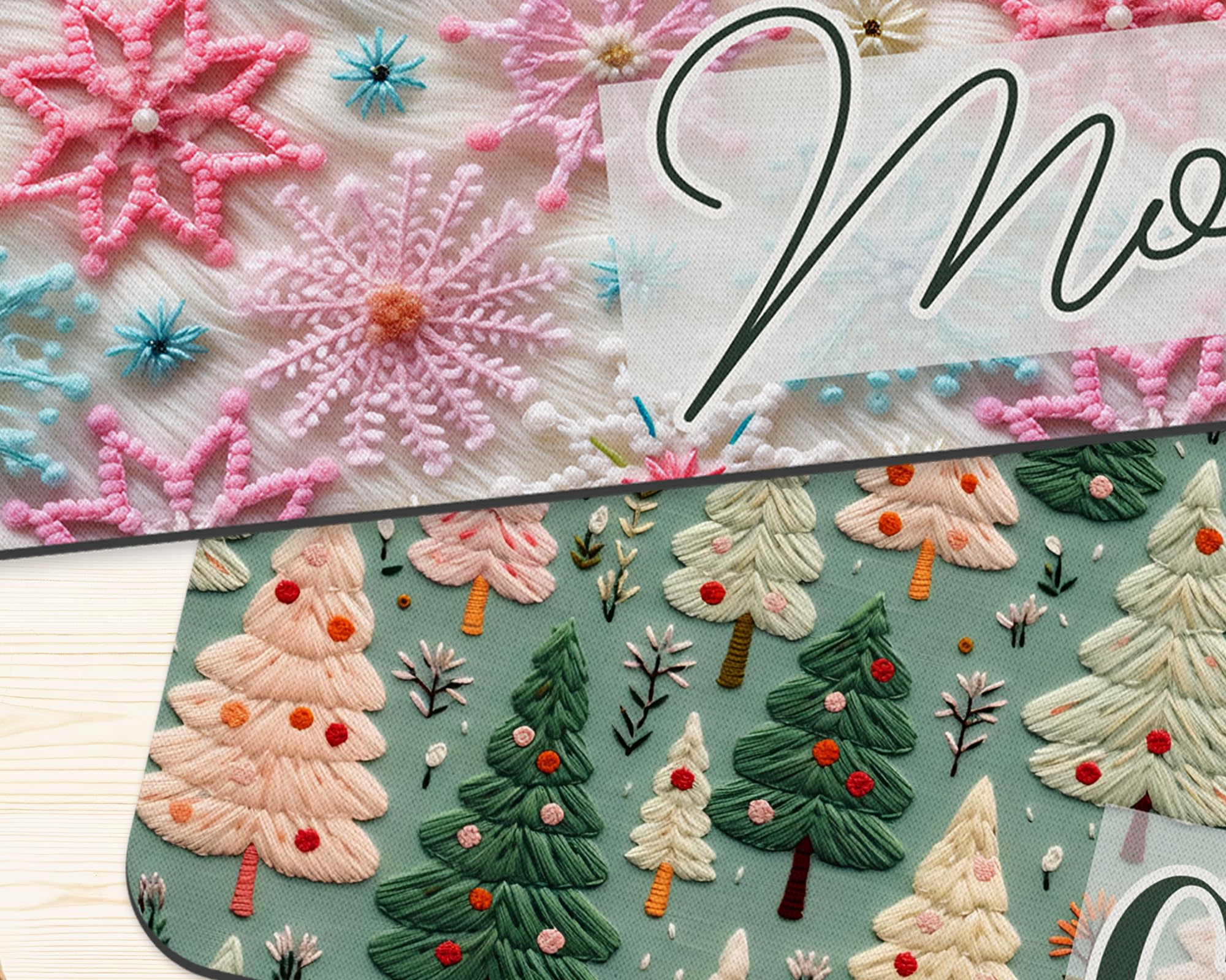 Personalized Christmas Dog Mat - Custom Pet Placemat for Holiday Decor
