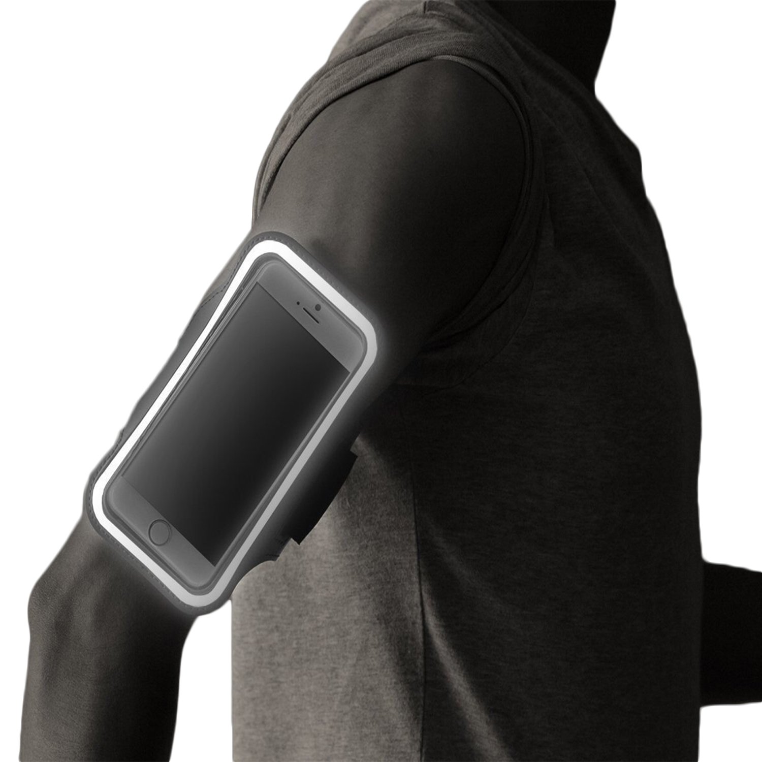Samsung Galaxy S25/S24/S23/S22/S21/S20 Armband - RevereSport Adjustable Running Phone Holder for Men & Women, Non-Slip Workout Arm Strap for Jogging, Gym, Fitness & Outdoor Activities