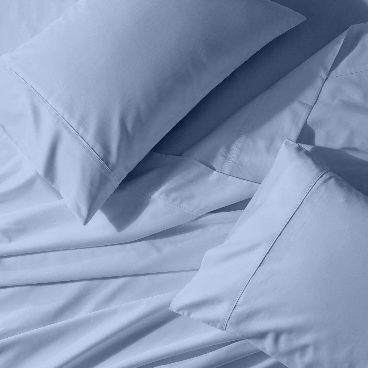 Royal Cotton-Blend 650-Thread-Count Pillowcases (Set of 2) - Blue for Bedroom Luxury