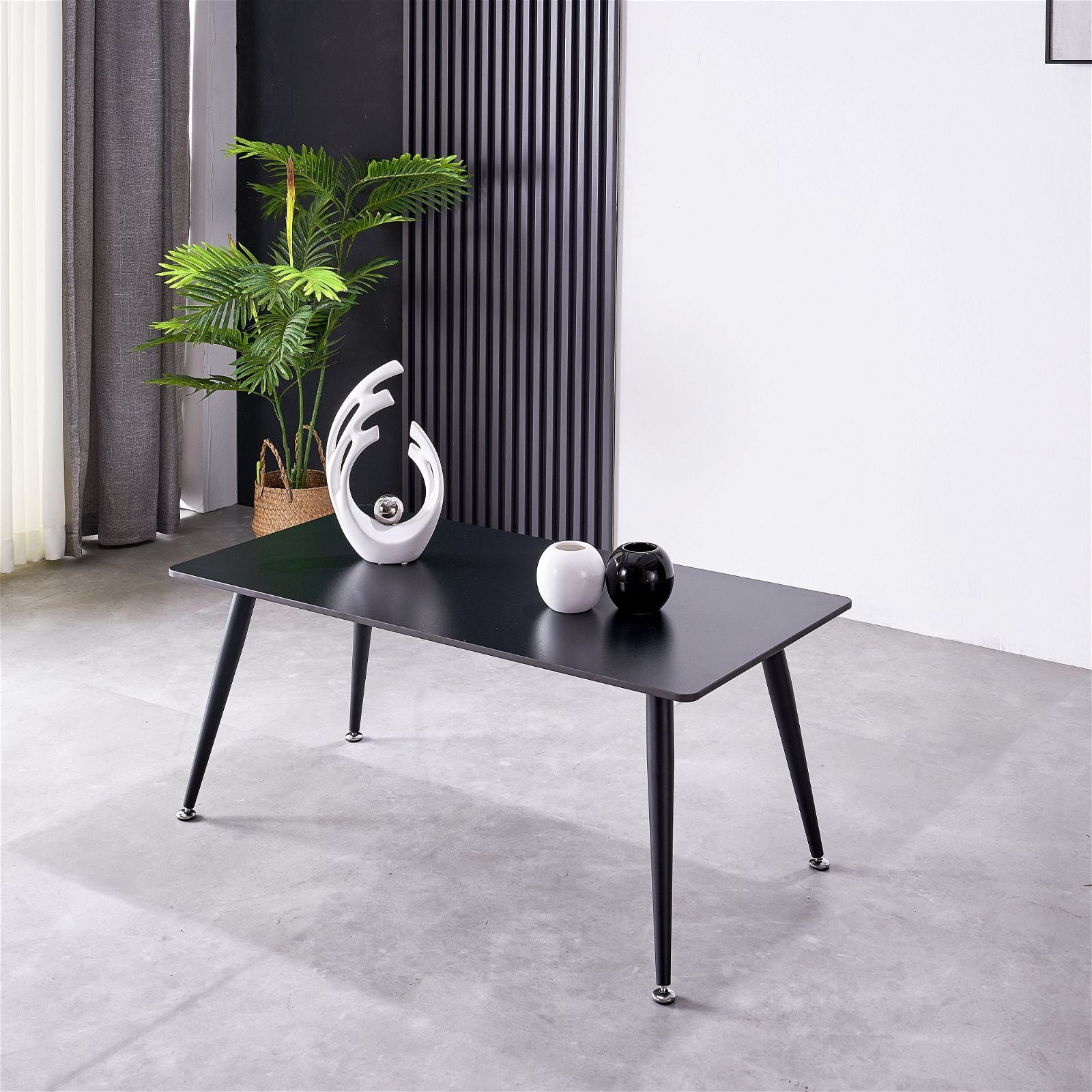 Criterionâ¢ Modern Black Sintered Stone Coffee Table with Sturdy Metal Legs - Perfect for Living Room, Lounge & Office Decor