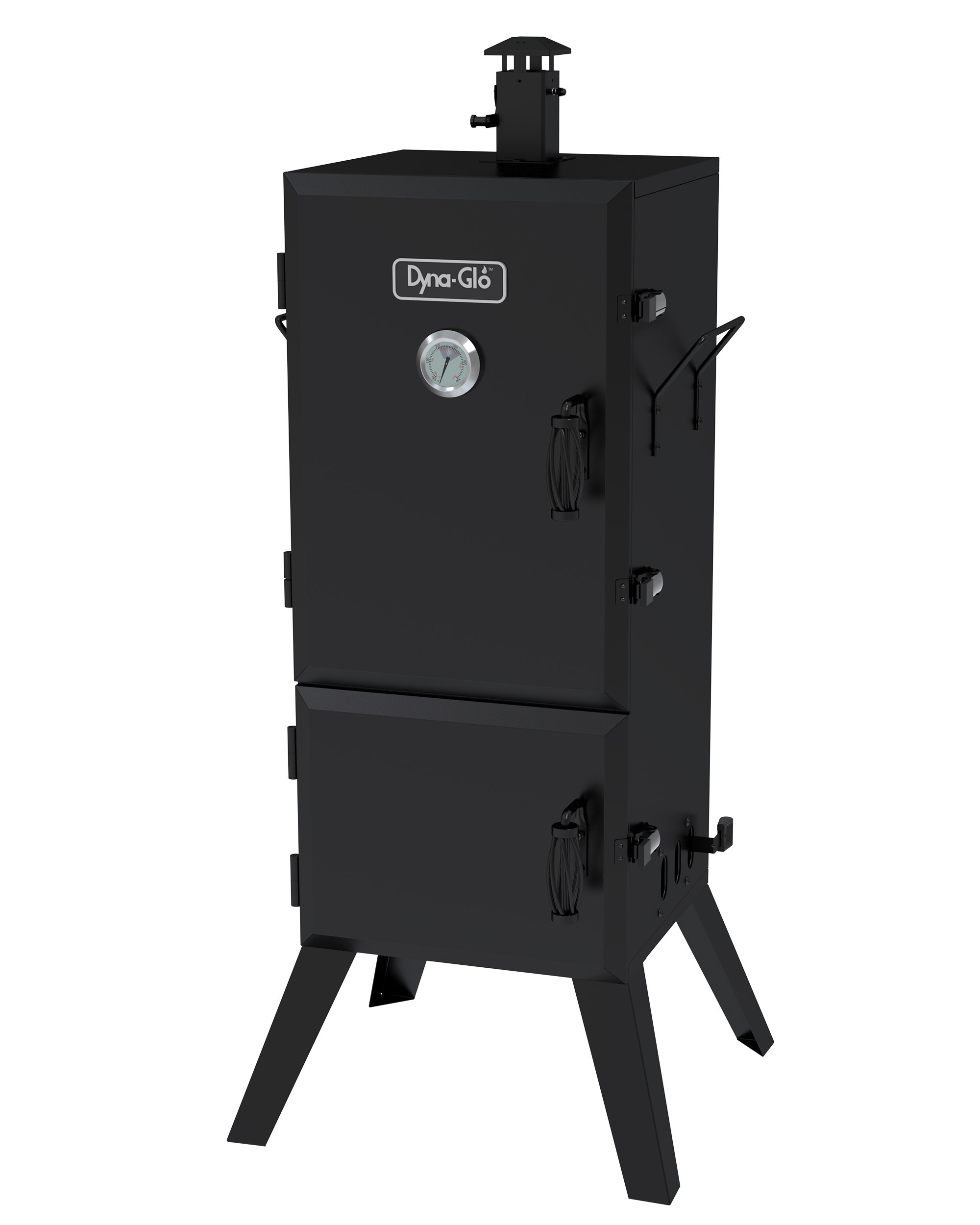 Dyna-Glo DGX780BDC-D 36-Inch Vertical Charcoal Smoker - Black | Heavy-Duty BBQ Grill for Backyard, Tailgating & Outdoor Cooking