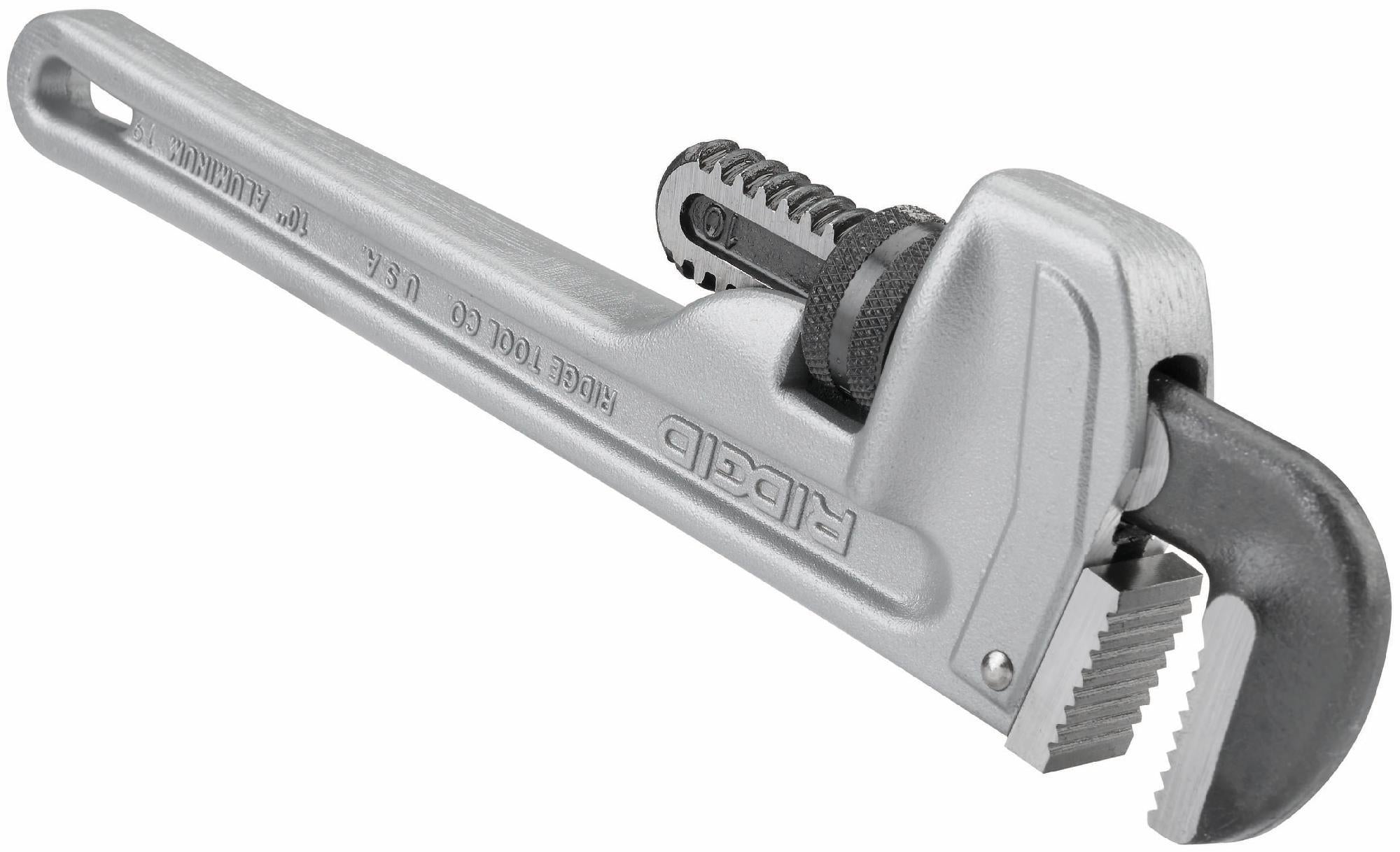 Ridgid 31090 10-Inch Aluminum Straight Pipe Wrench - Heavy Duty Plumbing Tool for Home Repairs & Professional Use