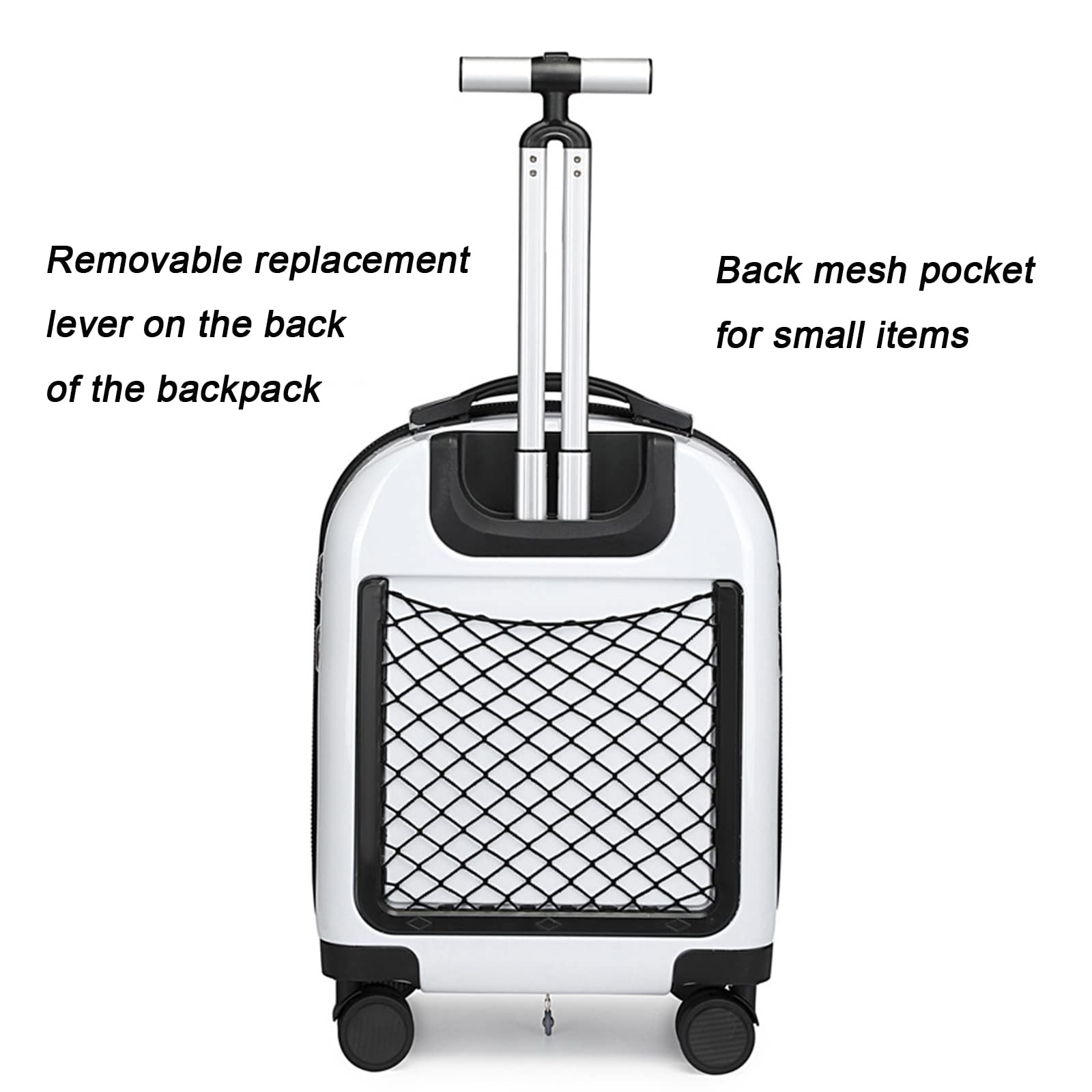 Portable Soft-Sided Pet Carrier with Wheels & Storage Pocket - Lightweight Travel Trolley for Cats & Dogs - Perfect for Hiking, Camping, Air Travel & Outdoor Adventures