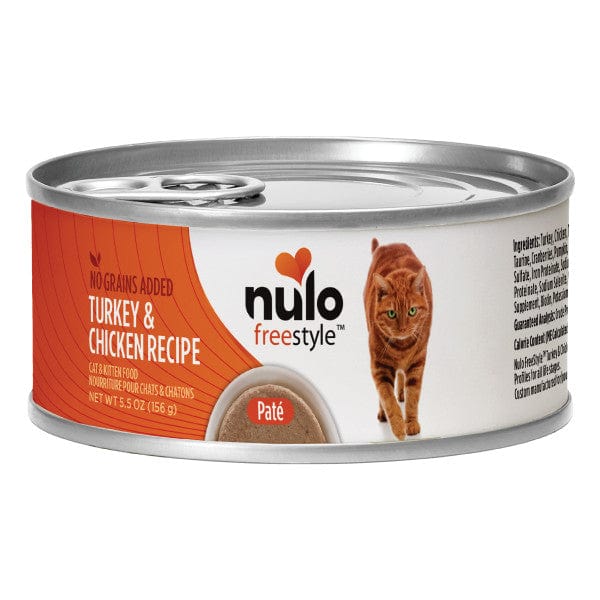 Nulo Freestyle Grain-Free Turkey & Chicken Recipe Canned Cat Food, 5.5oz - Premium Wet Cat Food for Indoor & Outdoor Cats - Perfect for Mealtime, Travel & Treats