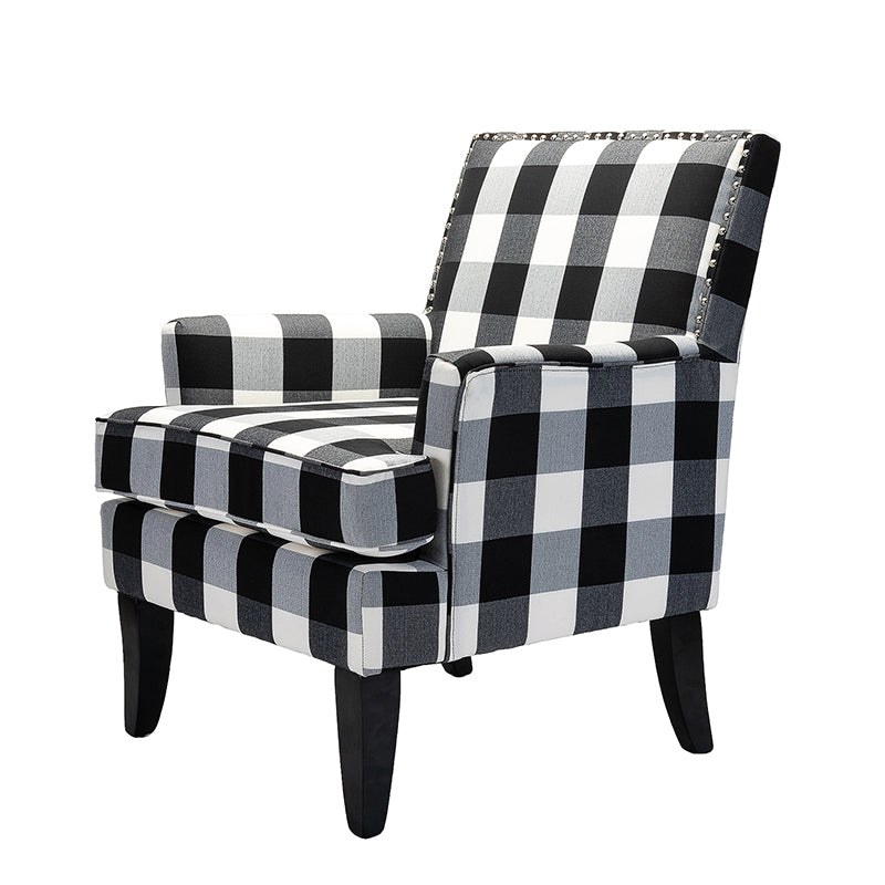Bradley Armchair - Modern Accent Chair for Living Room, Bedroom & Office - Comfortable Upholstered Lounge Chair with Sturdy Wooden Legs - Perfect for Relaxing, Reading & Decorating Your Home