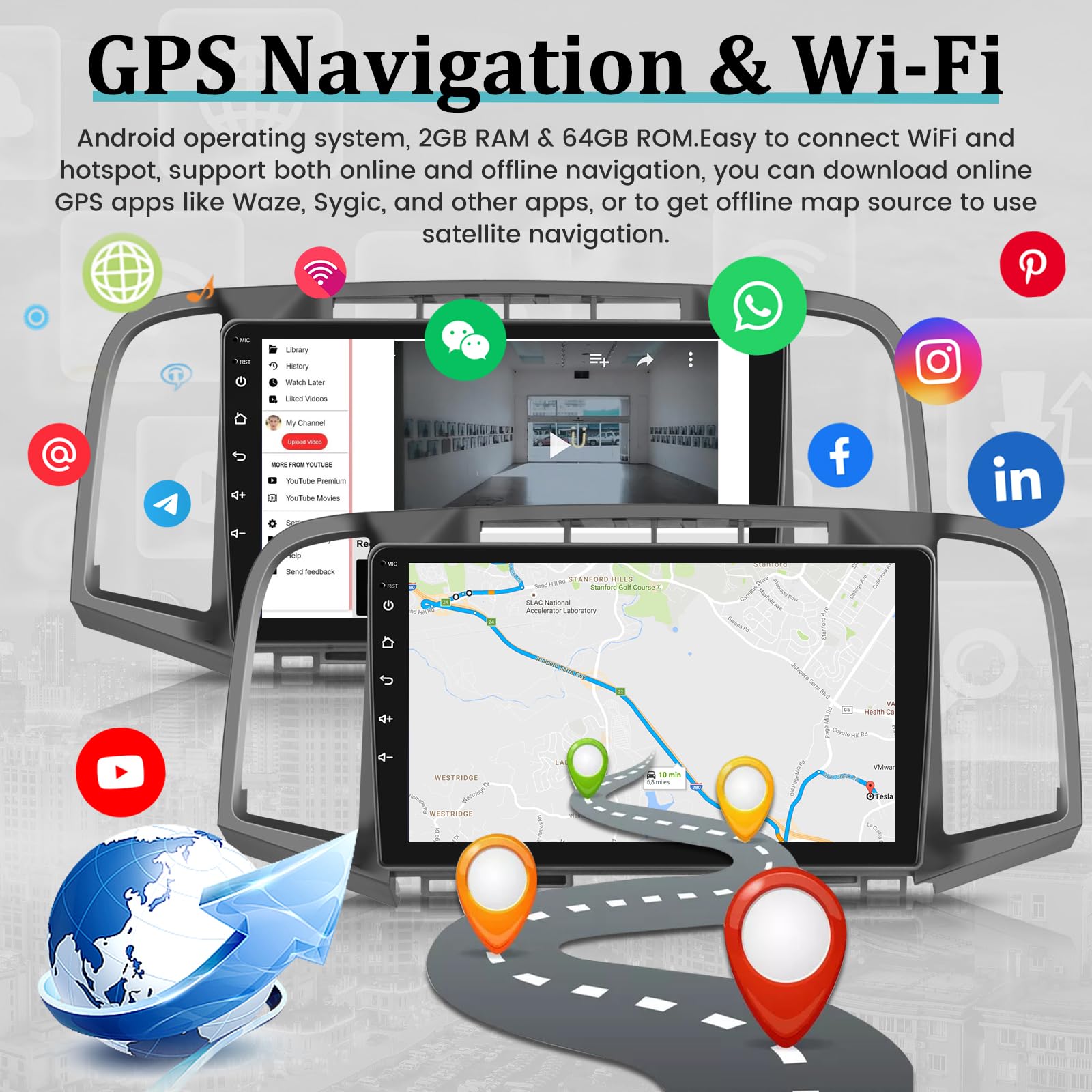 2008-2016 Toyota Venza Android 13 Car Stereo - 9 Inch Touchscreen with Wireless Apple Carplay & Android Auto - GPS Navigation, WiFi, Mirror Link, FM/RDS - Includes AHD Backup Camera & Mic - Perfect for Road Trips & Daily Commutes