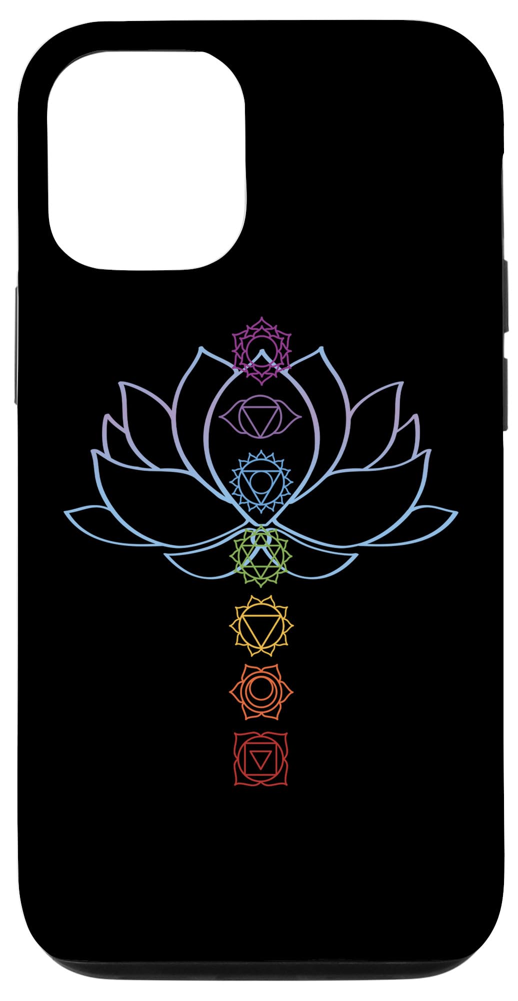 iPhone 12/12 Pro Case - Zen Lotus Flower Design with Chakra Alignment - Perfect for Yoga Lovers & Spiritual Gifts - Ideal for Meditation, Yoga Practice & Mindful Living
