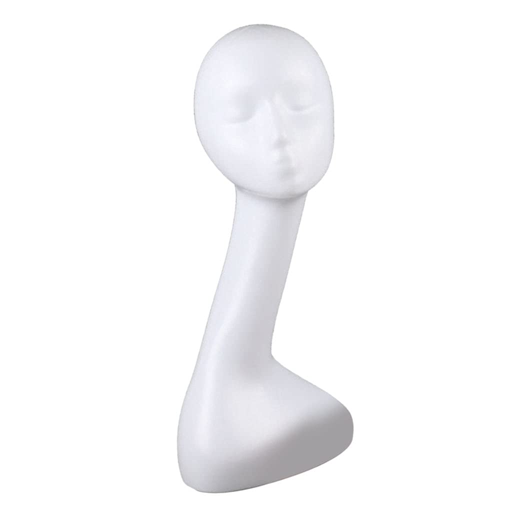 Stylish Female Wig and Glasses Holder - Durable Head Stand for Display & Storage (Size C) - Perfect for Salon, Cosplay, and Home Organization