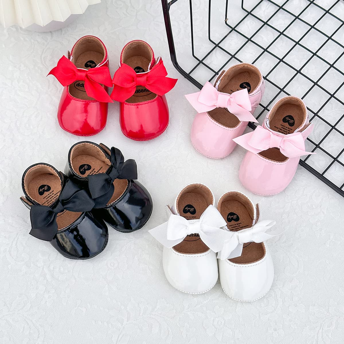 Baby Girl Shoes Soft Sole Mary Jane Flats for Infant Toddler Walking - Comfortable First Walkers & Prewalkers for Weddings, Parties & Dress Up - Perfect for Special Occasions & Everyday Play