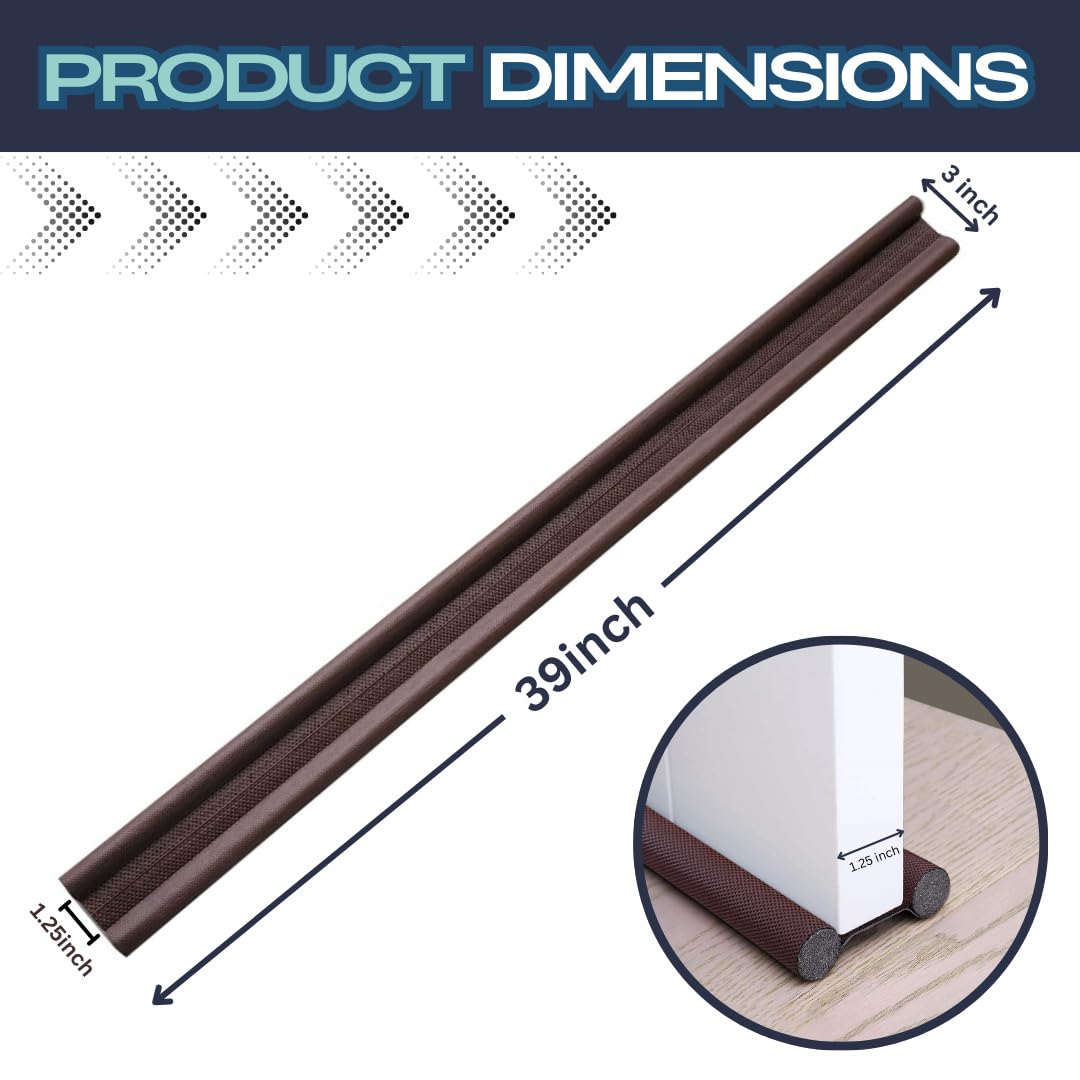 **AUTOTECH 39-Inch PVC Door Bottom Guard Seal - Weatherproof Draft Stopper, Gap Filler, Dust & Insect Barrier - Noise Reduction & Soundproofing for Home, Office & Apartment Doors**