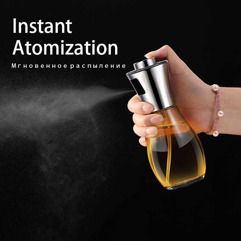 Premium 200ml Olive Oil Sprayer for Cooking - Non-Aerosol Oil Mister Bottle for Healthy Salad Dressing, BBQ Grilling, Baking & Roasting | Perfect for Kitchen, Camping & Outdoor Cooking
