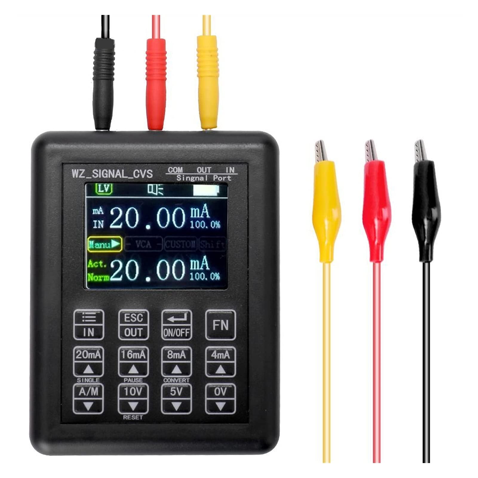 TMP1105 Adjustable Digital Signal Generator - 0-10V 4-20mA Current Voltage Analog Simulator & Function Generator for Industrial Automation, Electronics Testing, and Lab Equipment Calibration