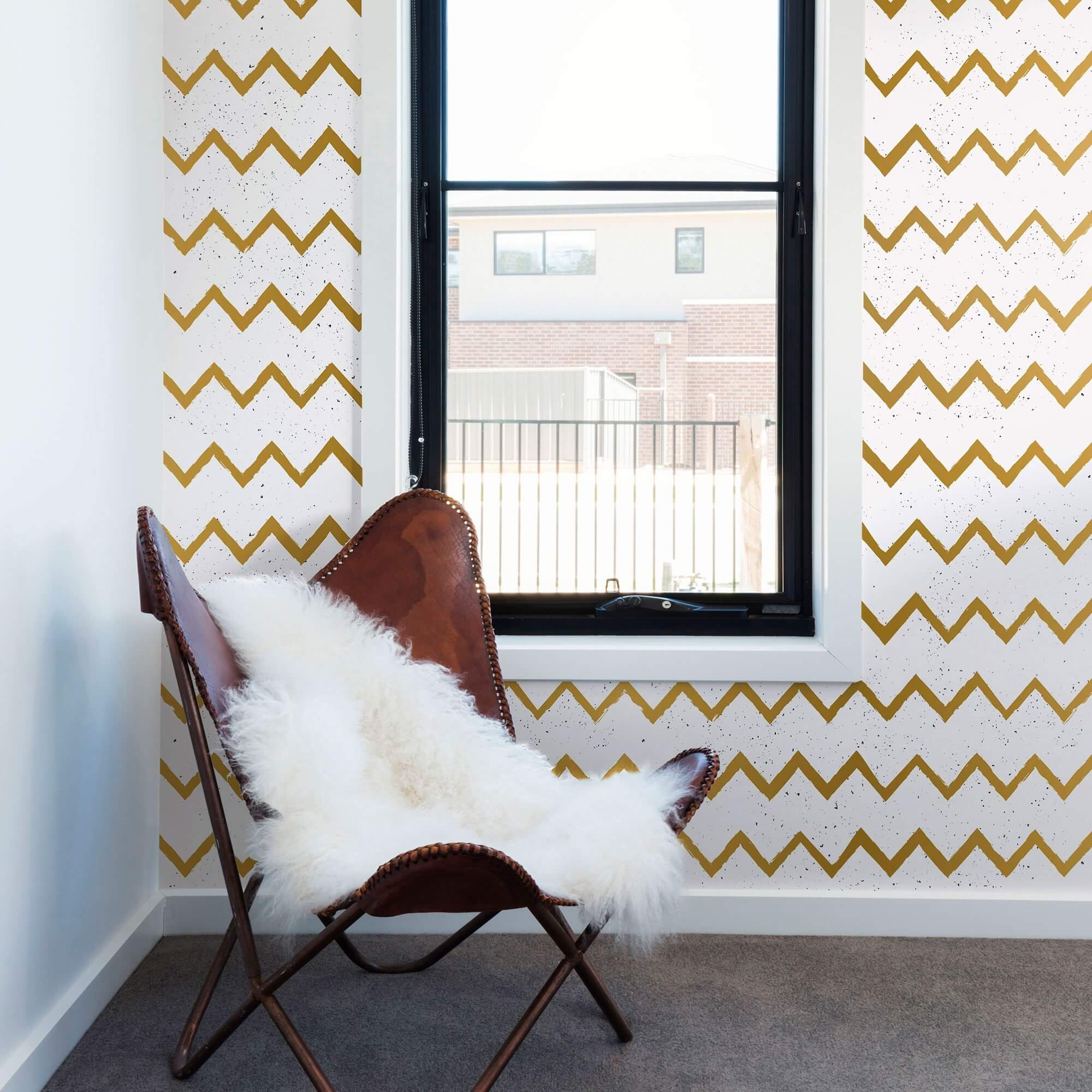 Yellow Stripes Peel and Stick Removable Wallpaper for Teens - Self-Adhesive Decorative Wall Covering - Perfect for Bedroom, Dorm Room, and Nursery Decor