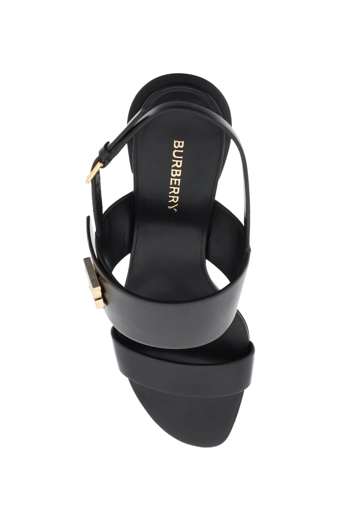 Burberry Leather Sandals with Monogram - Luxury Women's Designer Sandals for Summer & Beach Wear | Casual & Dressy Fashion Footwear