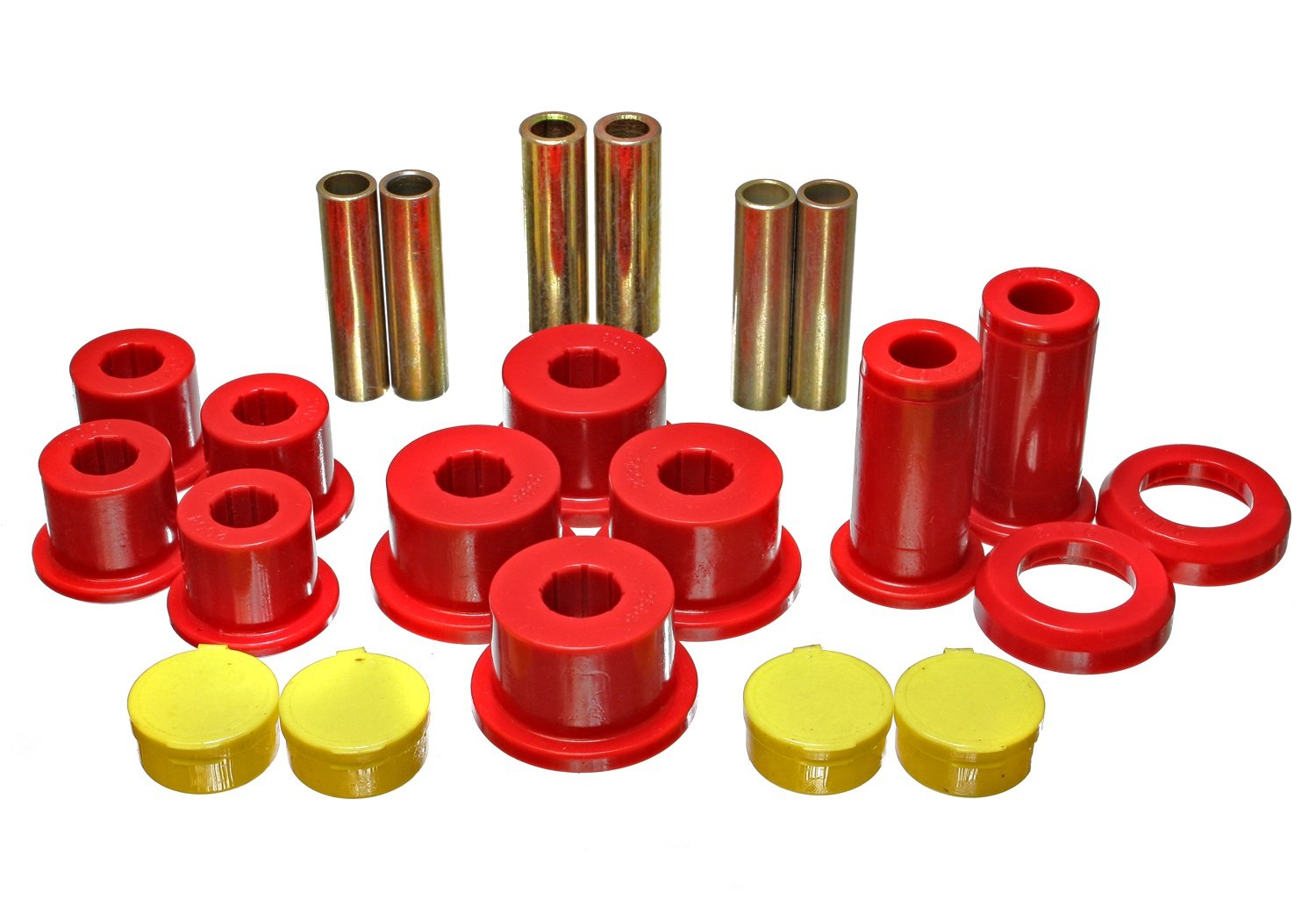 Energy Suspension 3.2142R Rear Leaf Spring Bushing Kit for 2WD & 4WD Trucks - Durable Polyurethane Replacement Bushings for Smooth Ride & Off-Road Performance