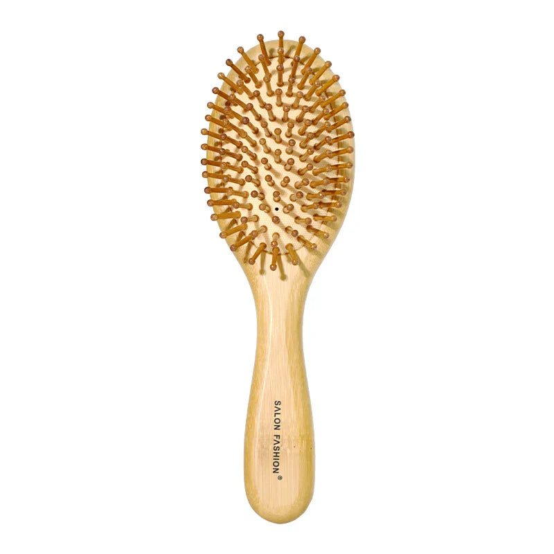 Bamboo Hair Brush for Scalp Massage - Natural Wooden Scalp Massager for Relaxation & Hair Growth - Perfect for Stress Relief & At-Home Spa Treatments